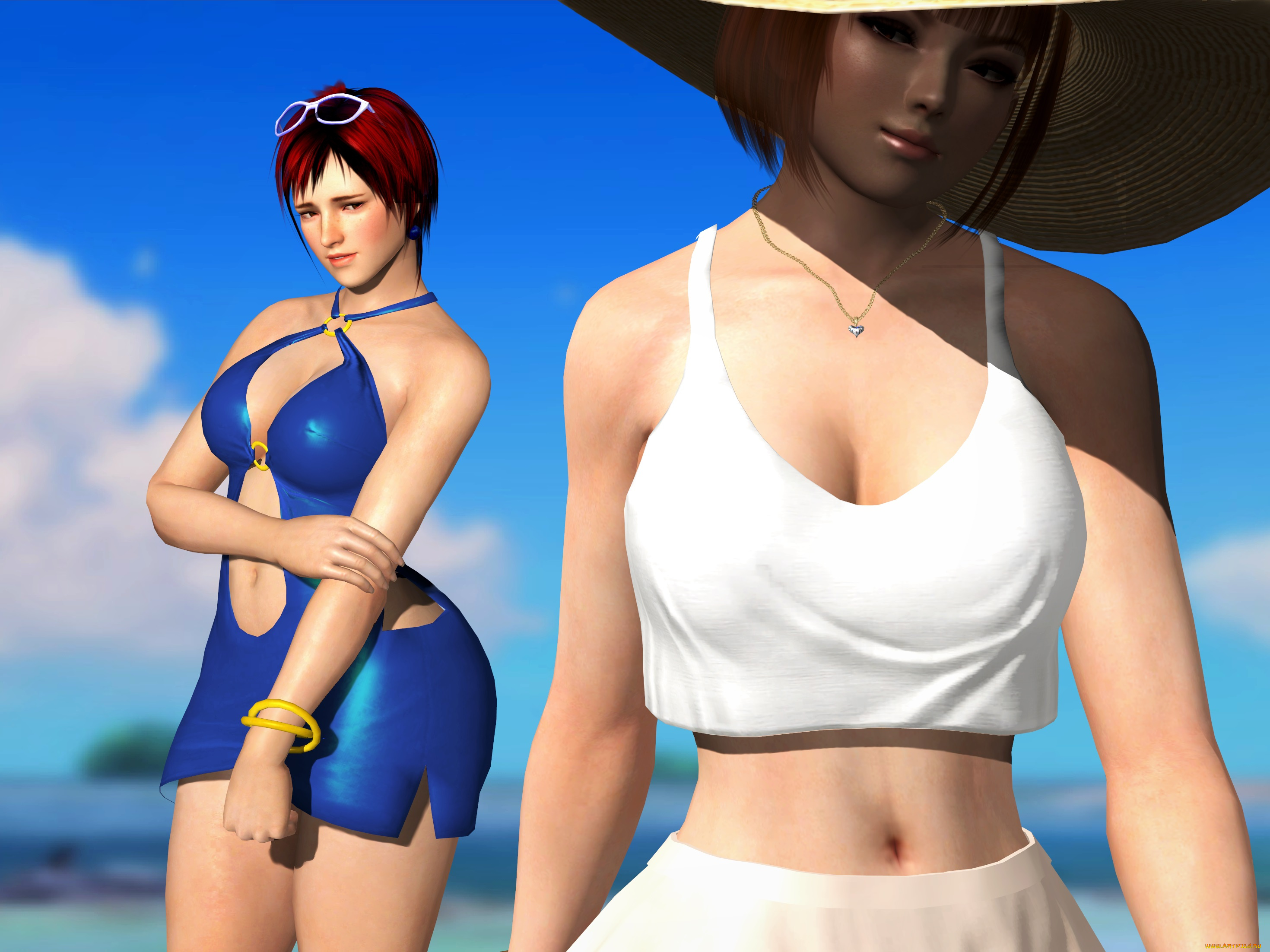 3д, графика, люди, , people, девушки, взгляд, фон