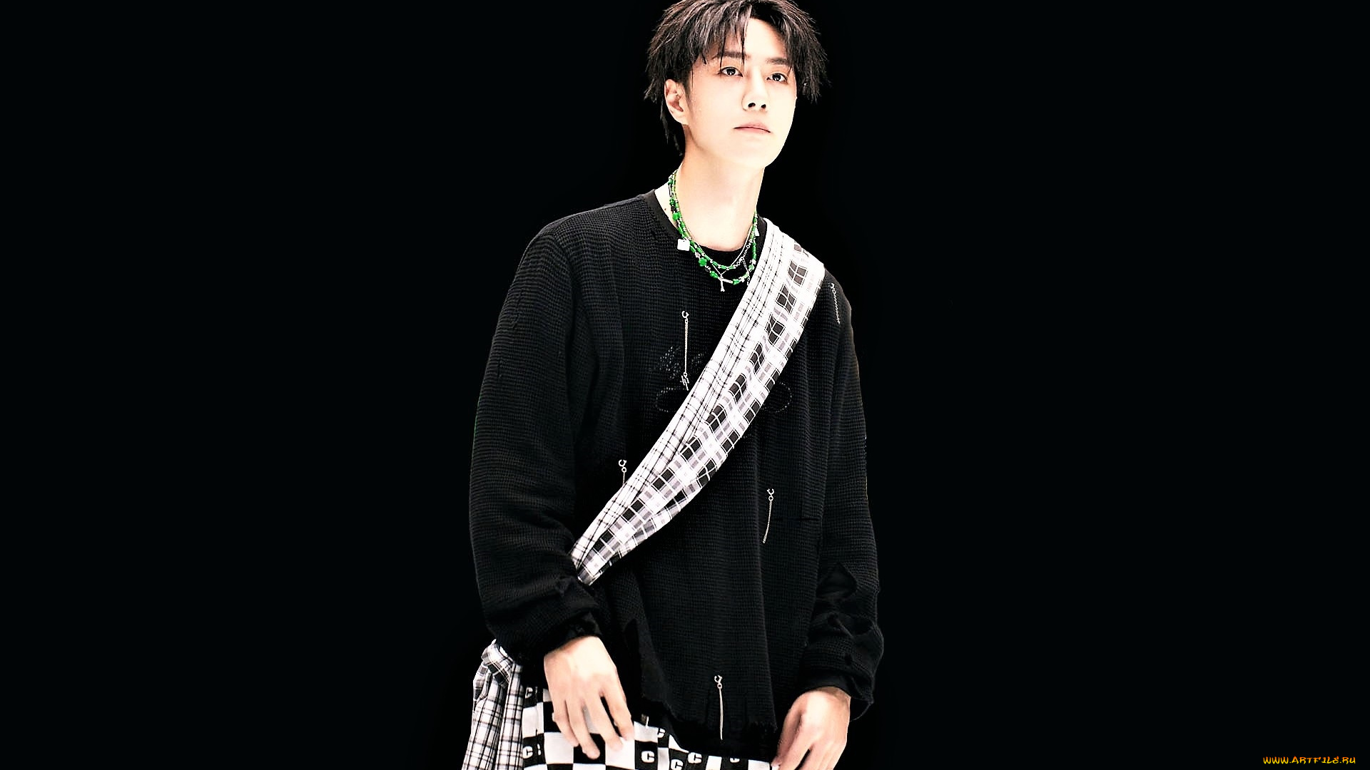 мужчины, wang, yi, bo, актер, певец, танцор, свитер, полотенце