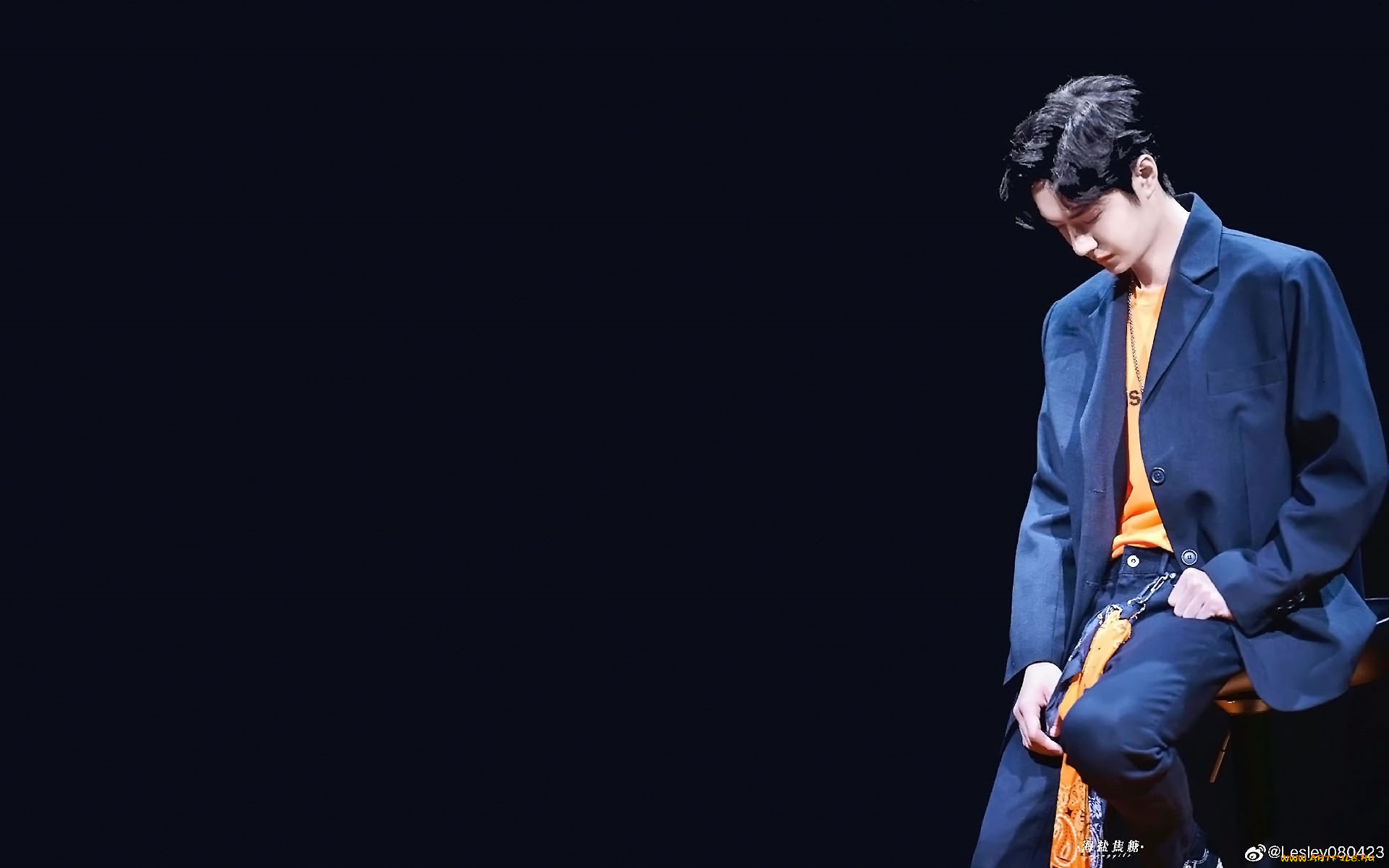 мужчины, wang, yi, bo, актер, певец, костюм, стул