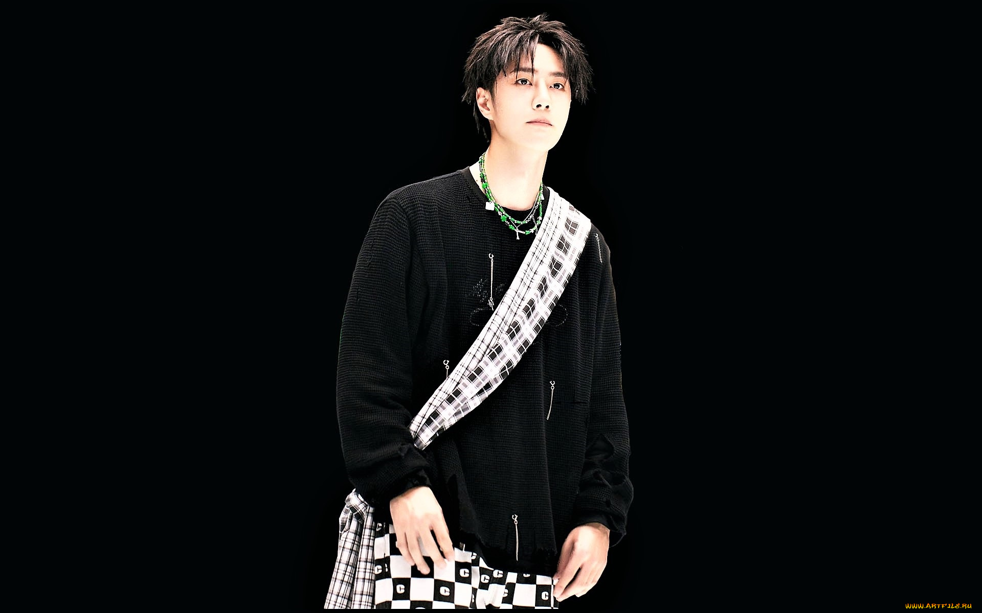 мужчины, wang, yi, bo, актер, певец, танцор, свитер, полотенце