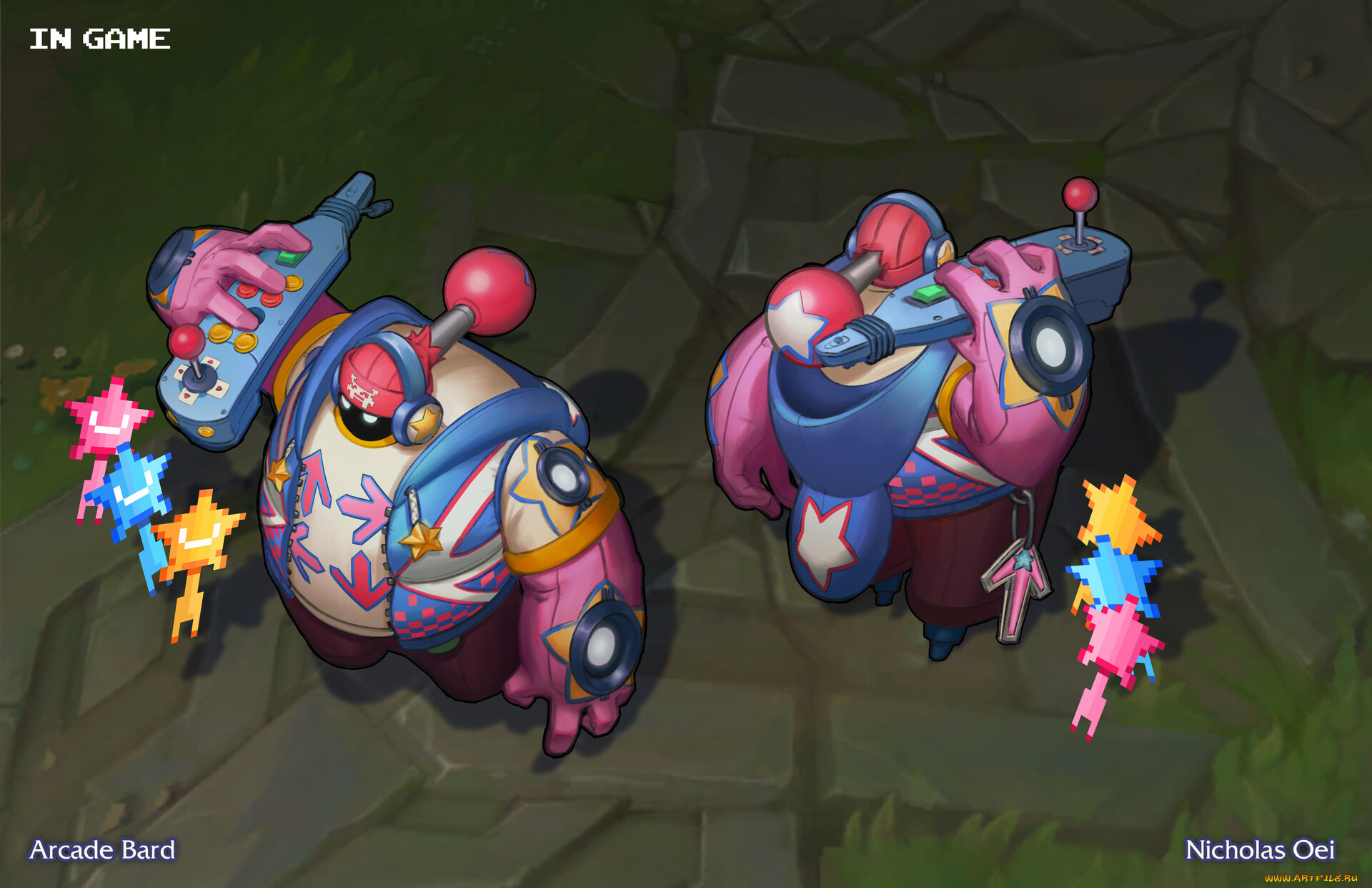 видео, игры, league, of, legends, ракурсы, пульт, звезды, bard