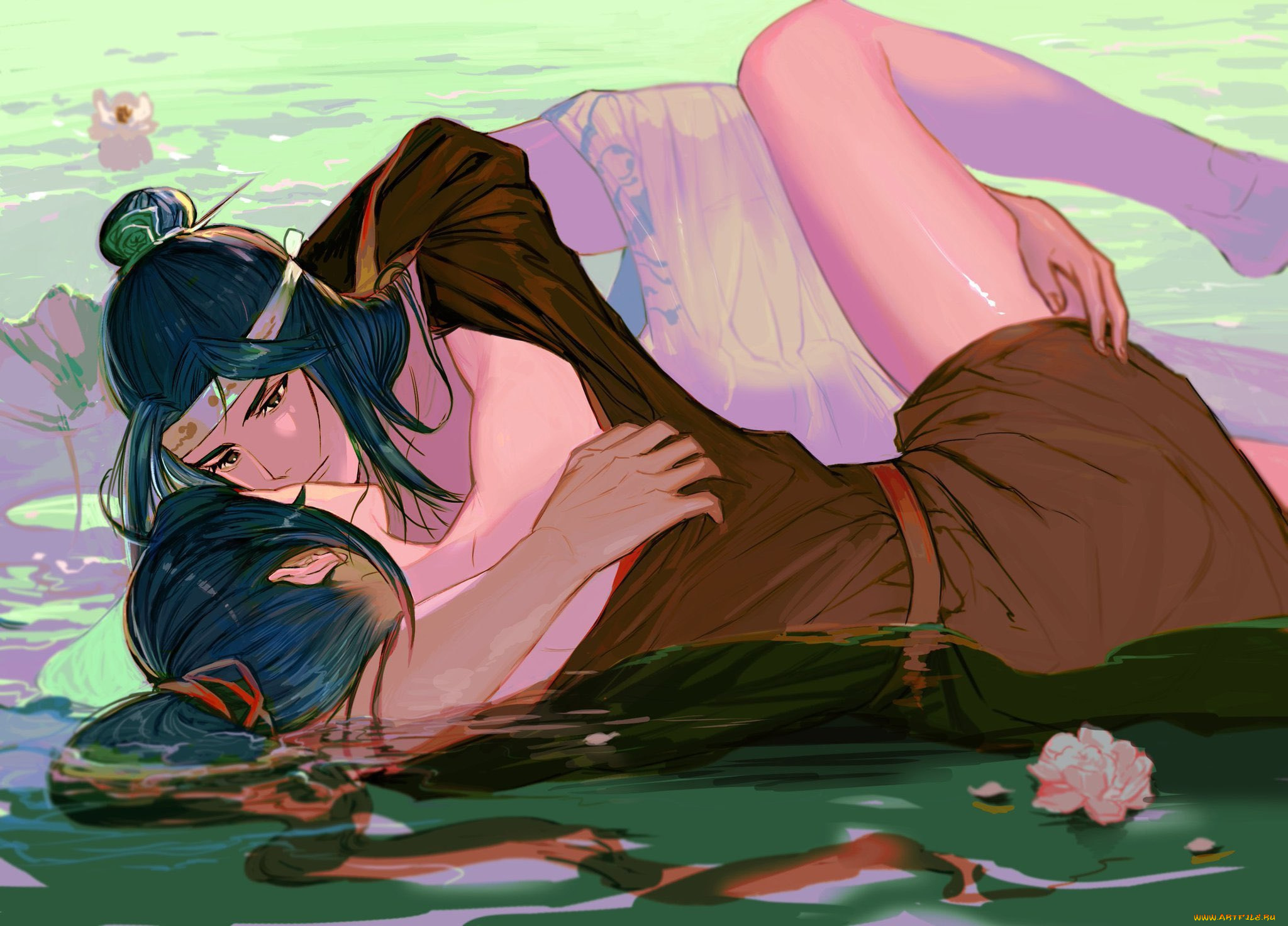 аниме, mo, dao, zu, shi, вэй, усянь, лань, ванцзы, озеро