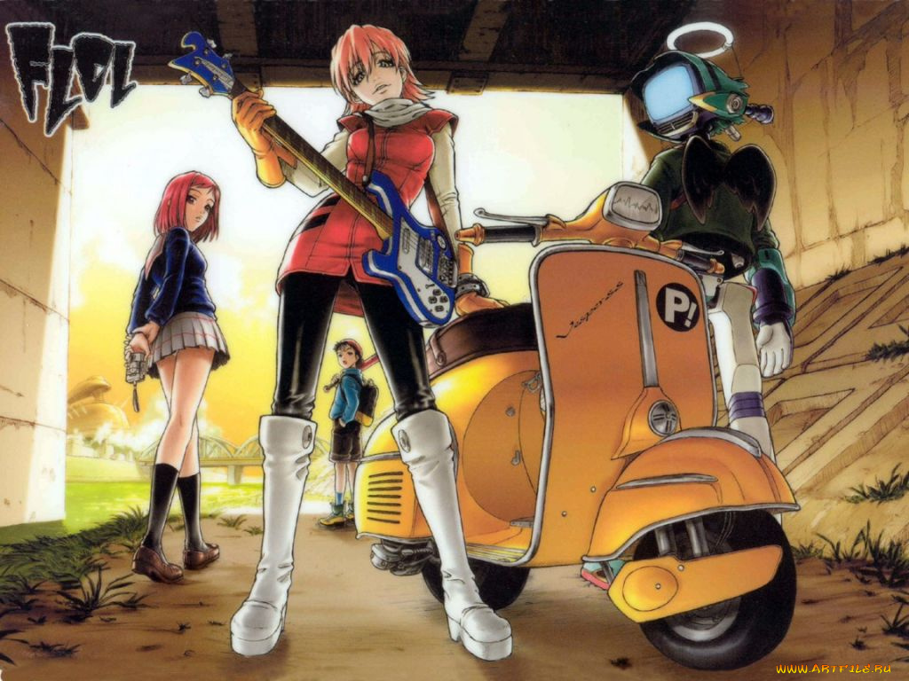 аниме, flcl