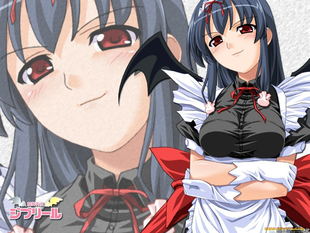 аниме, jiburiru, the, devil, angel