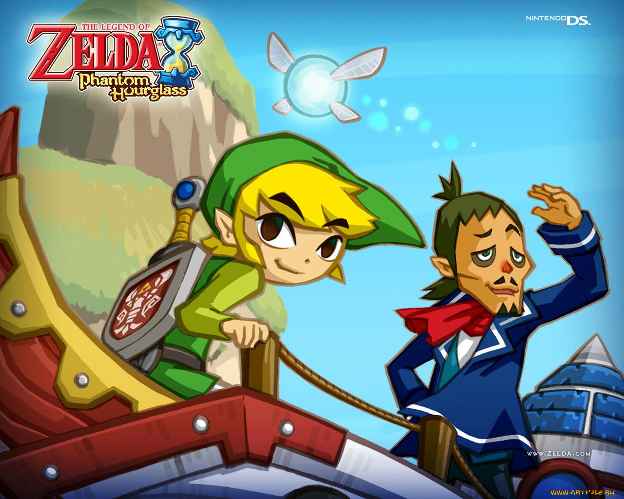 видео, игры, the, legend, of, zelda, phantom, hourglass