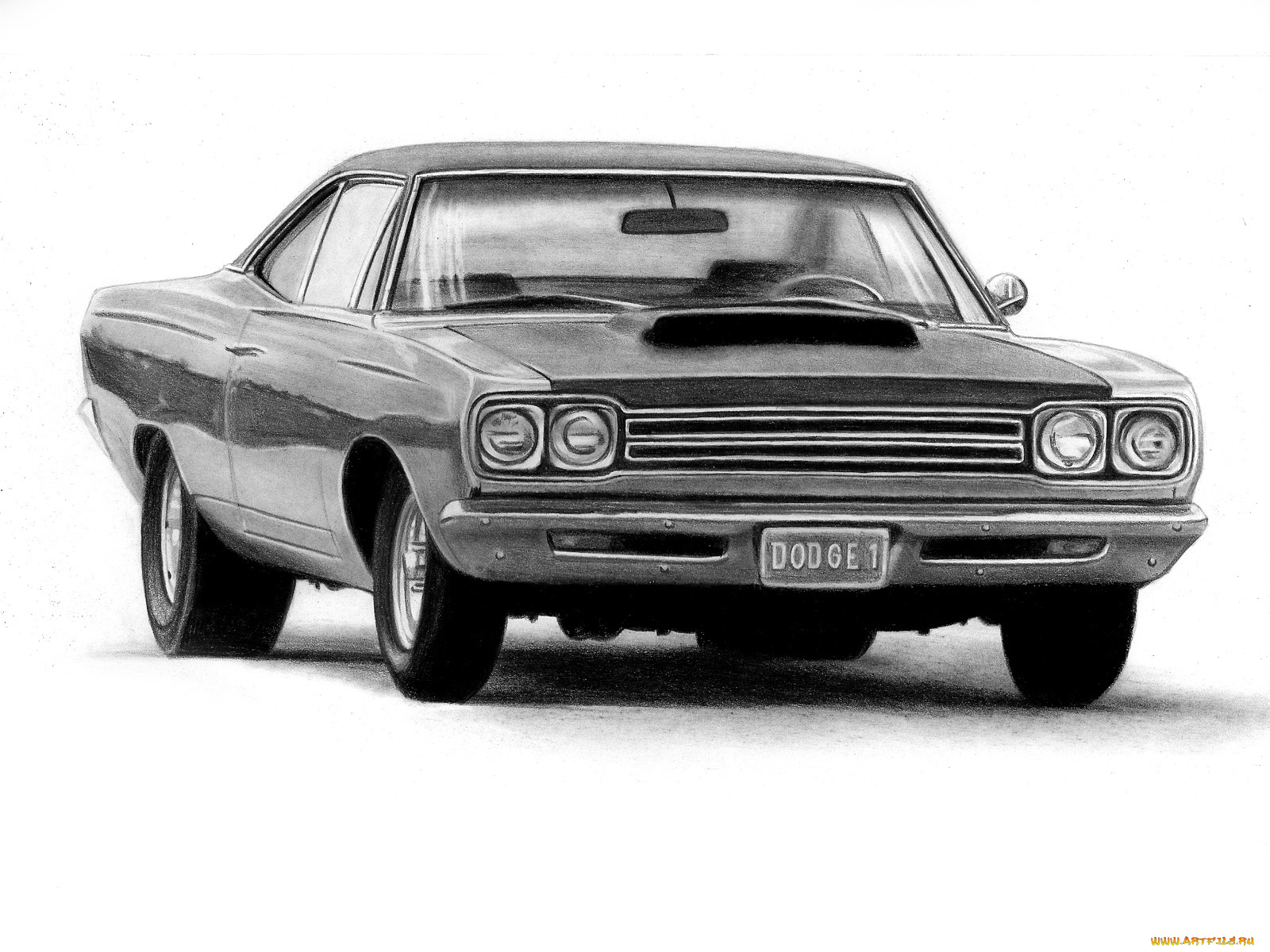 автомобили, рисованные