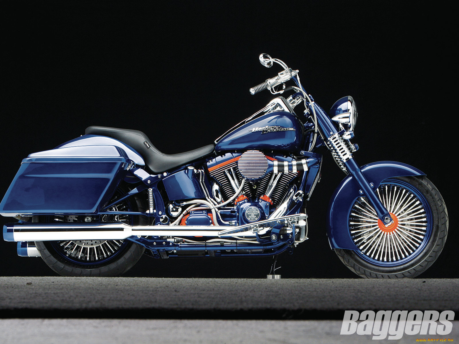 2006, harley, davidson, heritage, softail, мотоциклы, customs, bagger