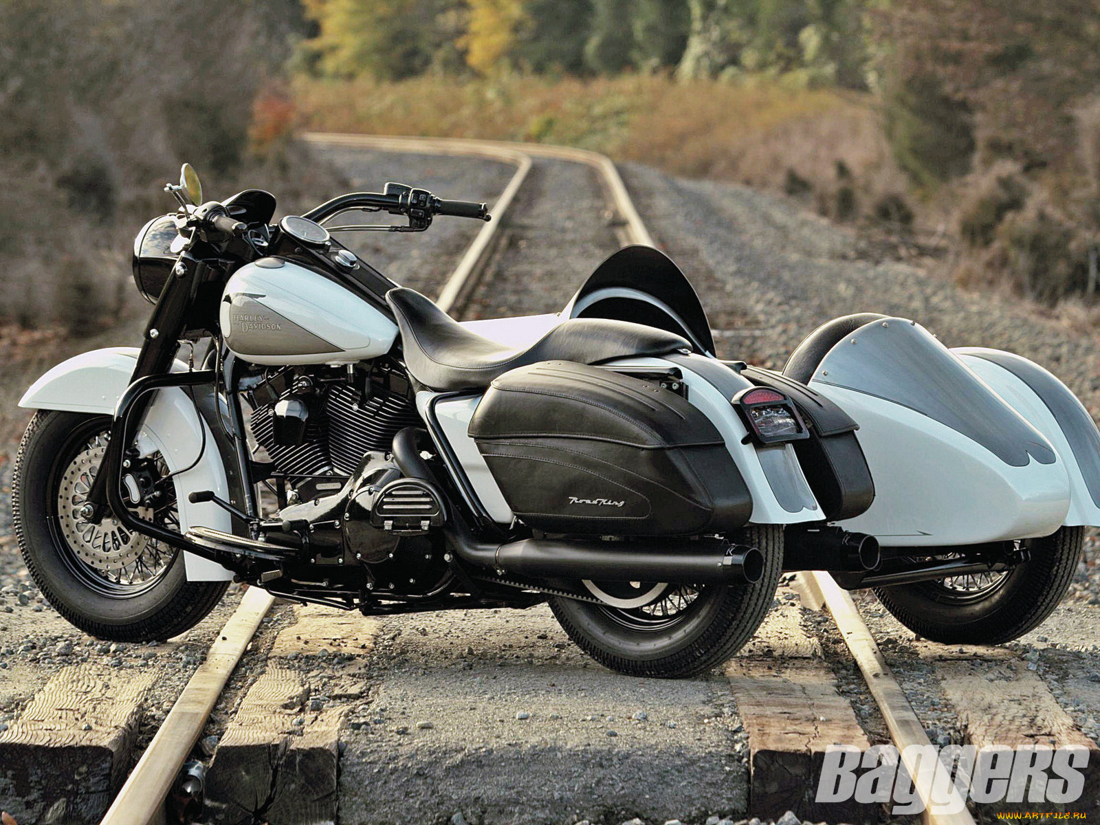 мотоциклы, коляской, harley