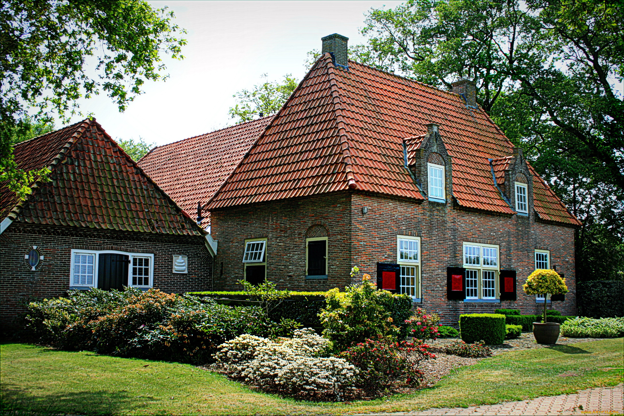 нидерланды, оверэйсел, dalfsen, города, здания, дома, ландшафт