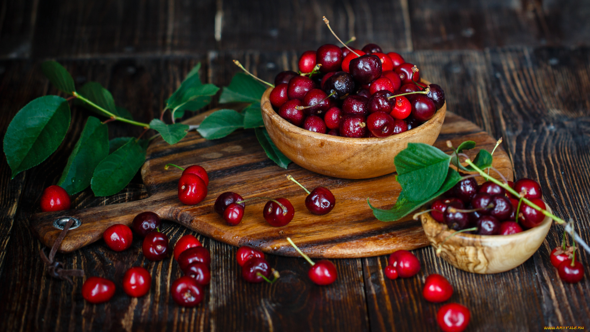 еда, вишня, черешня