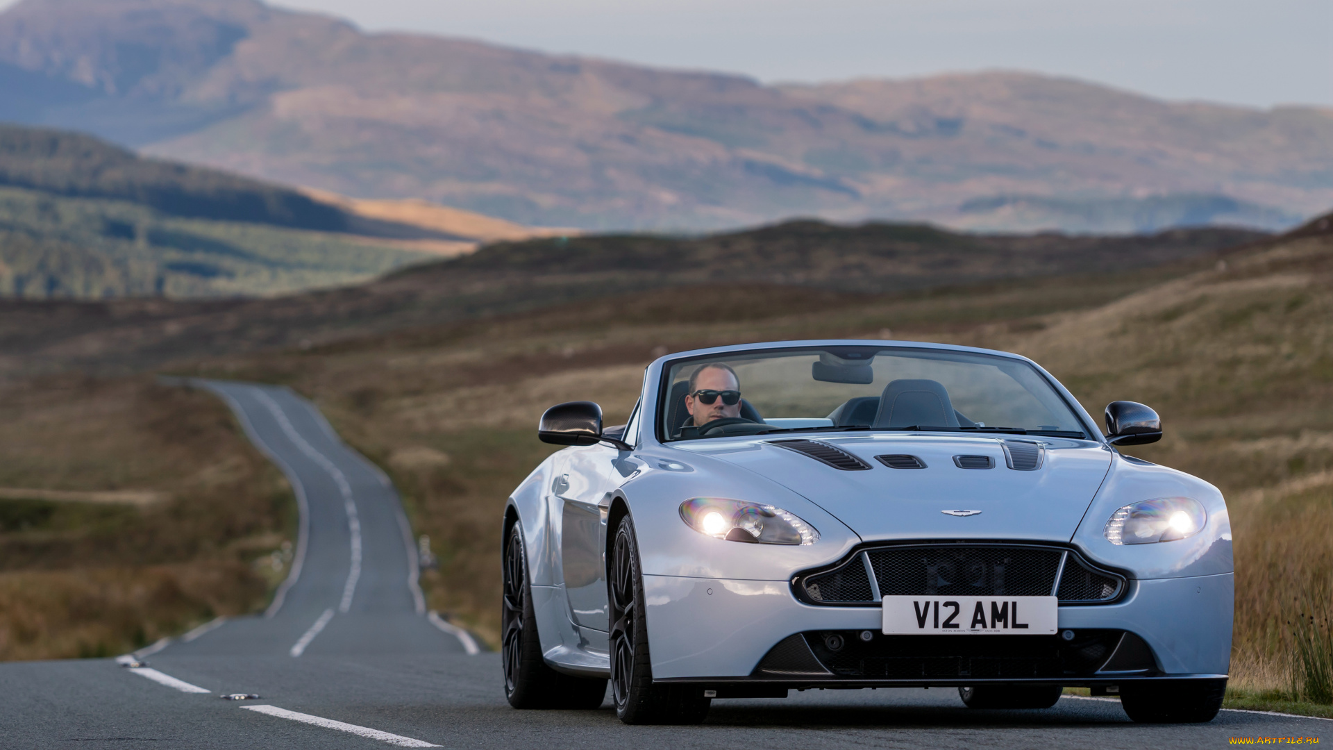 автомобили, aston, martin, vantage, s, v12, aston, martin, 2014г, uk-spec, roadster, серый