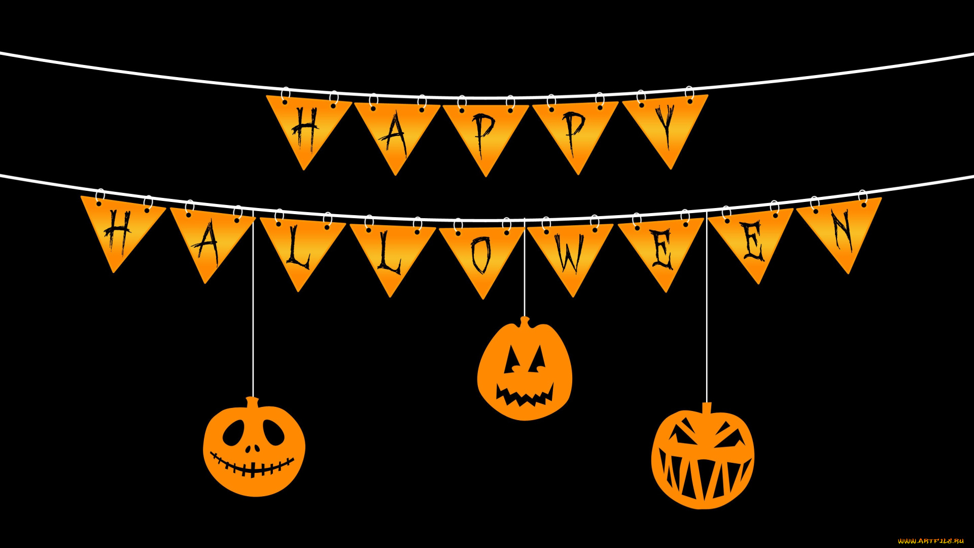 праздничные, хэллоуин, тыквы, фон