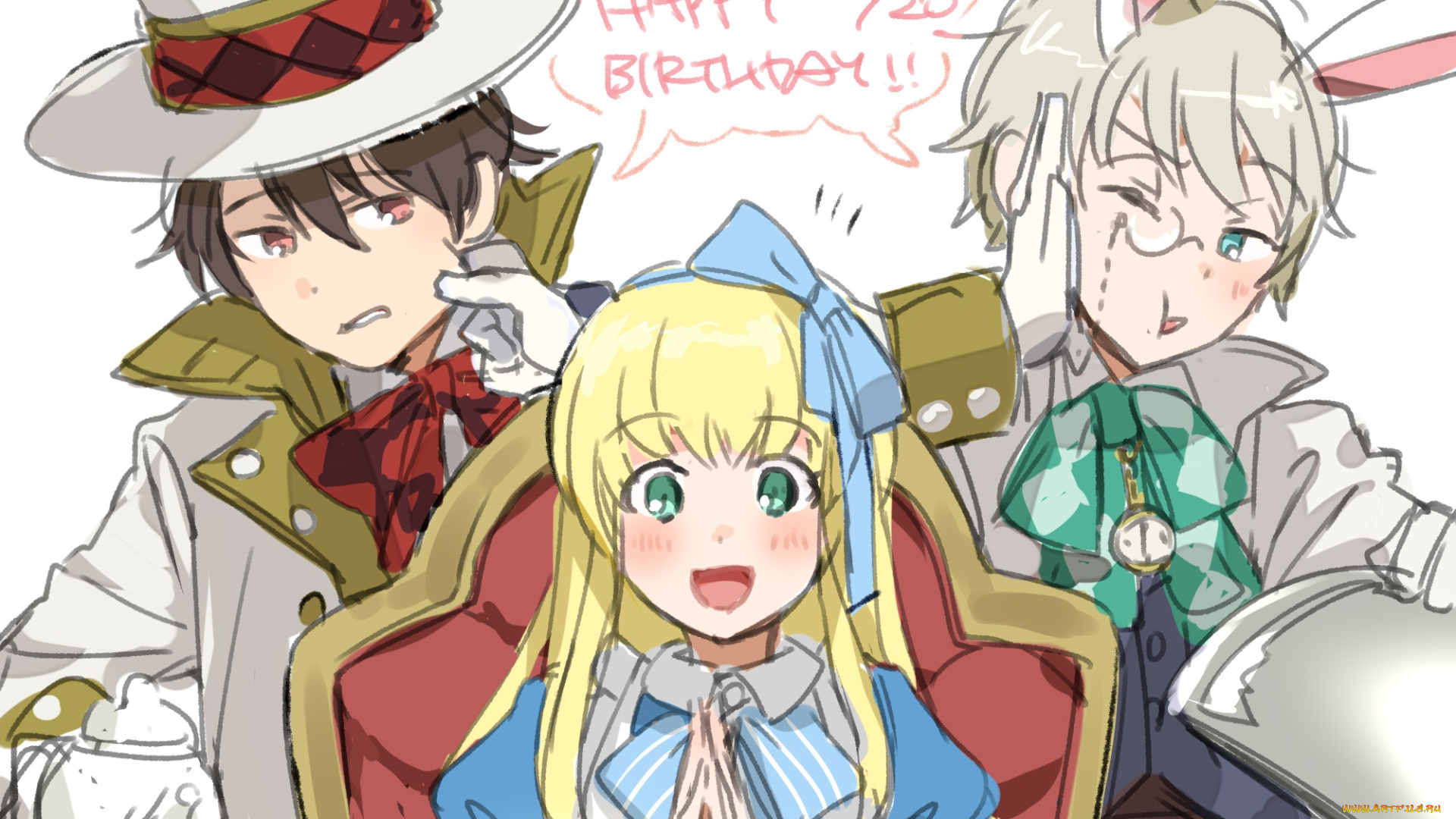 аниме, aldnoah, zero, асселум, алиса, кролик, слейн, инахо, шляпник