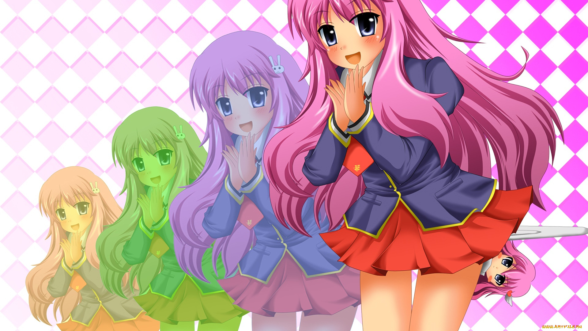 аниме, baka, to, test, to, shoukanjuu, взгляд, девушка, фон