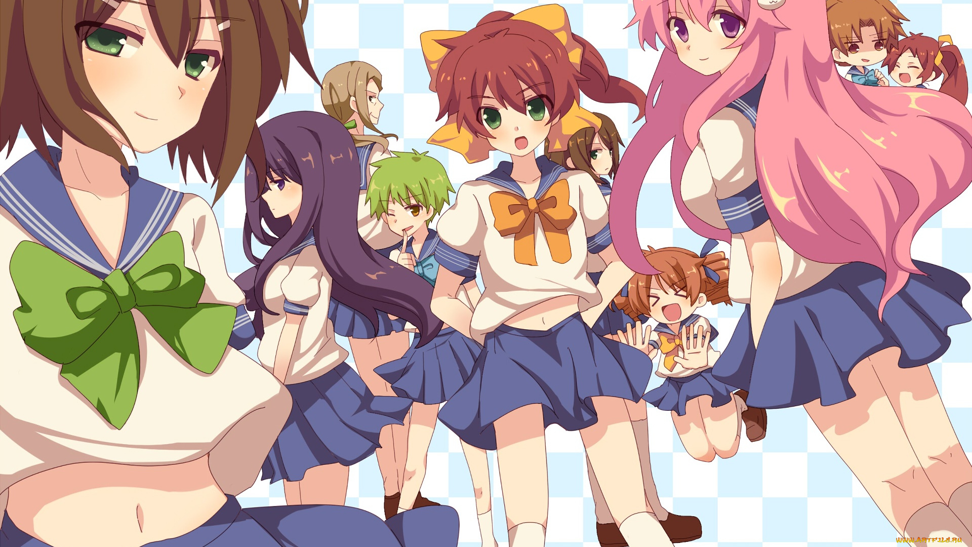 аниме, baka, to, test, to, shoukanjuu, взгляд, девушки, фон