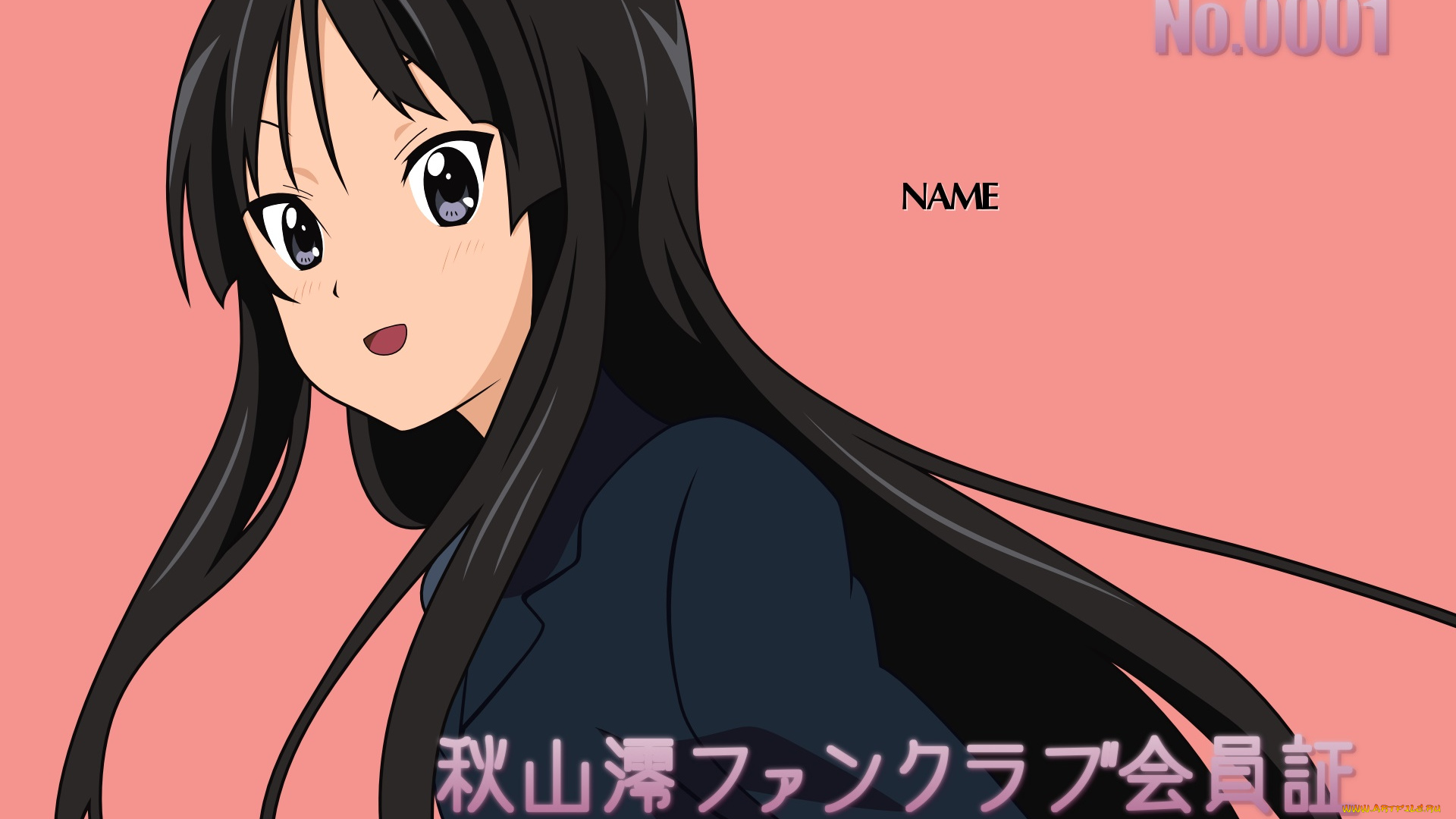 аниме, k-on, девушка, взгляд, фон