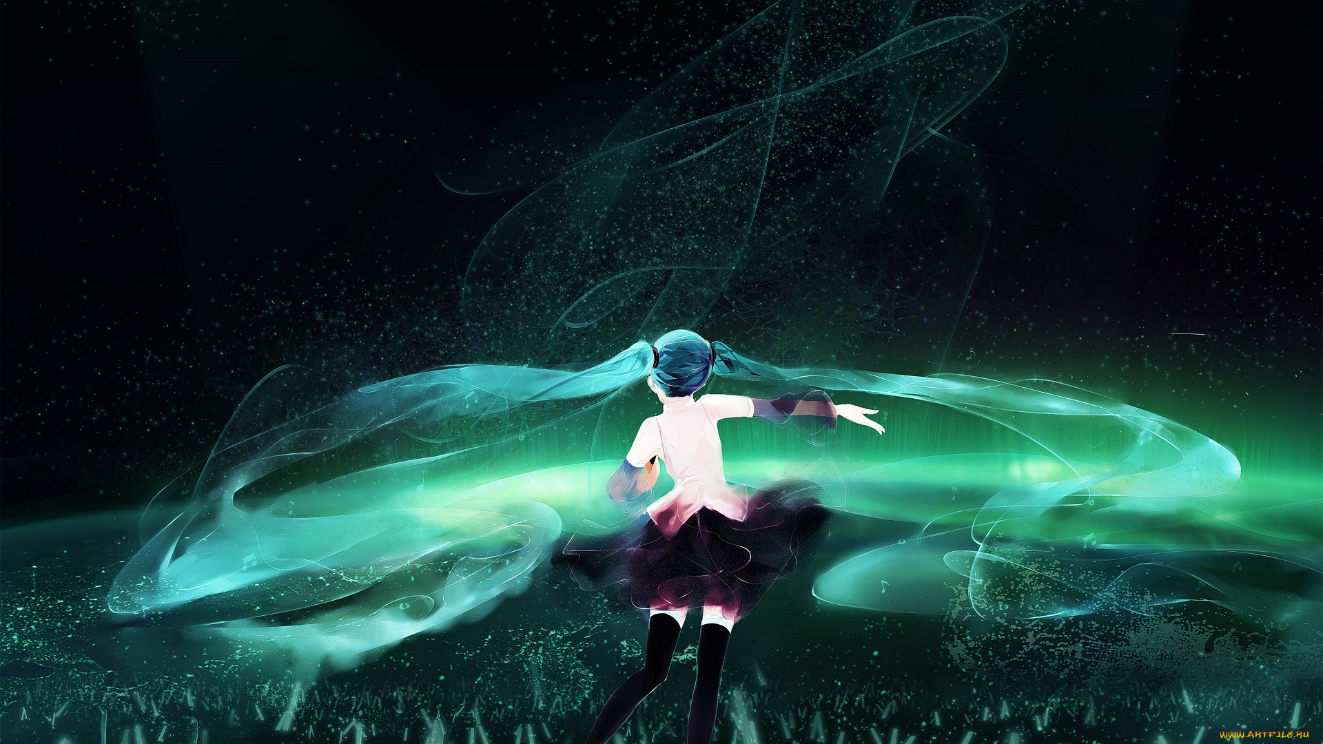 аниме, vocaloid, hatsune, miku