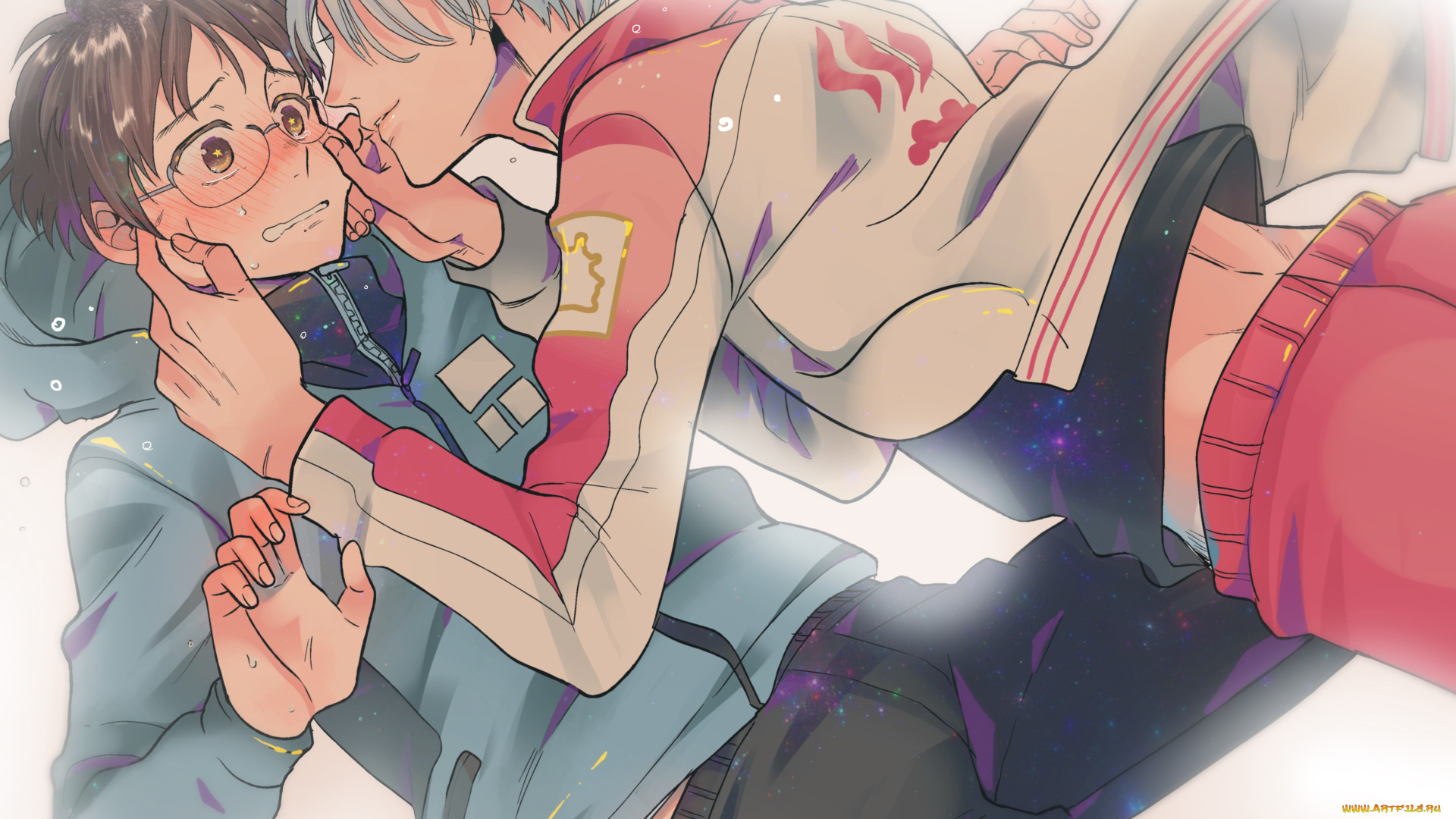 аниме, yuri, on, ice, katsuki, yuuri, viktor, nikiforov