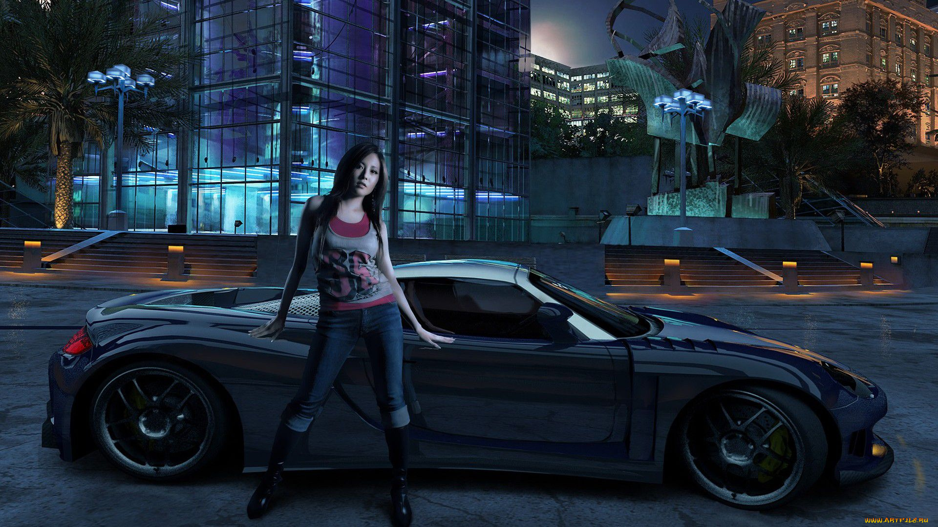 автомобили, -авто, с, девушками, девушка, автомобиль, фон, взгляд