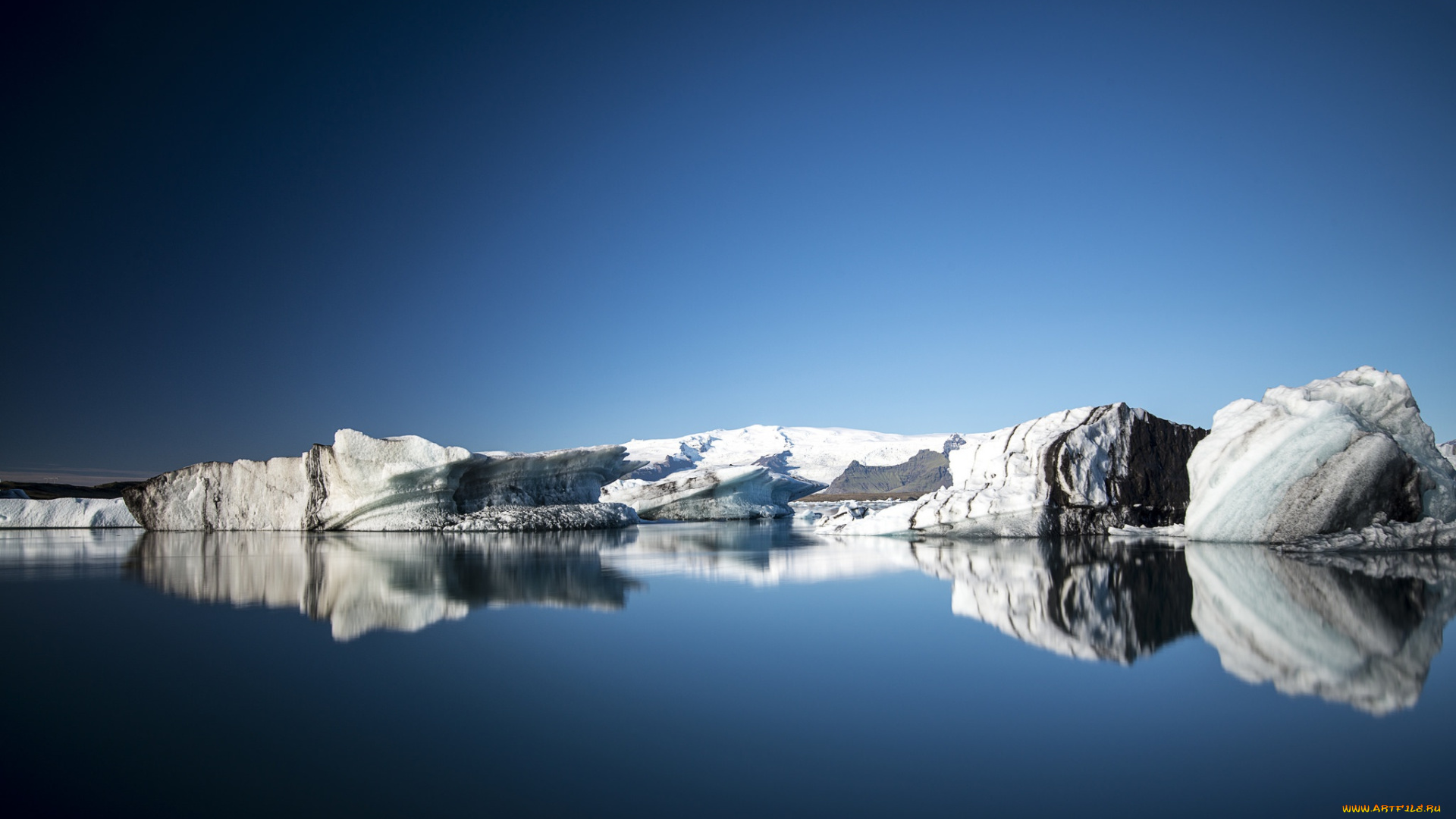 природа, айсберги, и, ледники, лед