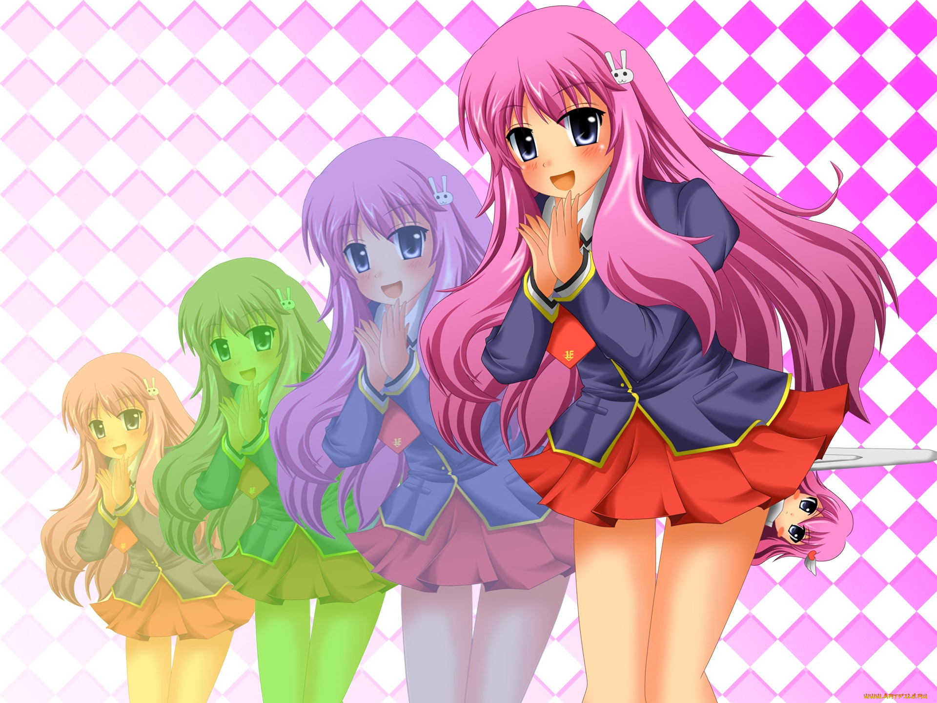 аниме, baka, to, test, to, shoukanjuu, взгляд, девушка, фон