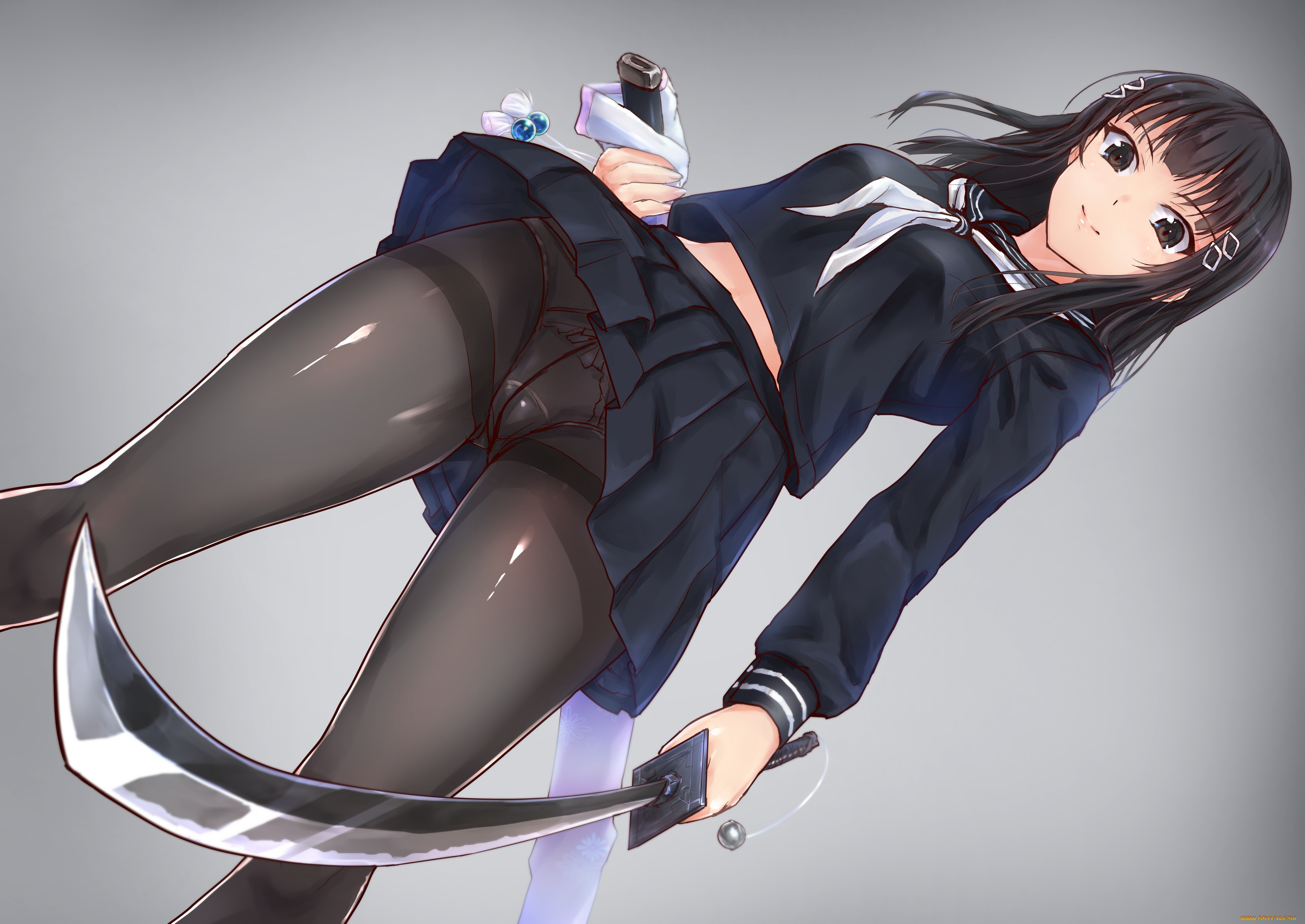 аниме, оружие, , техника, , технологии, девушка, меч