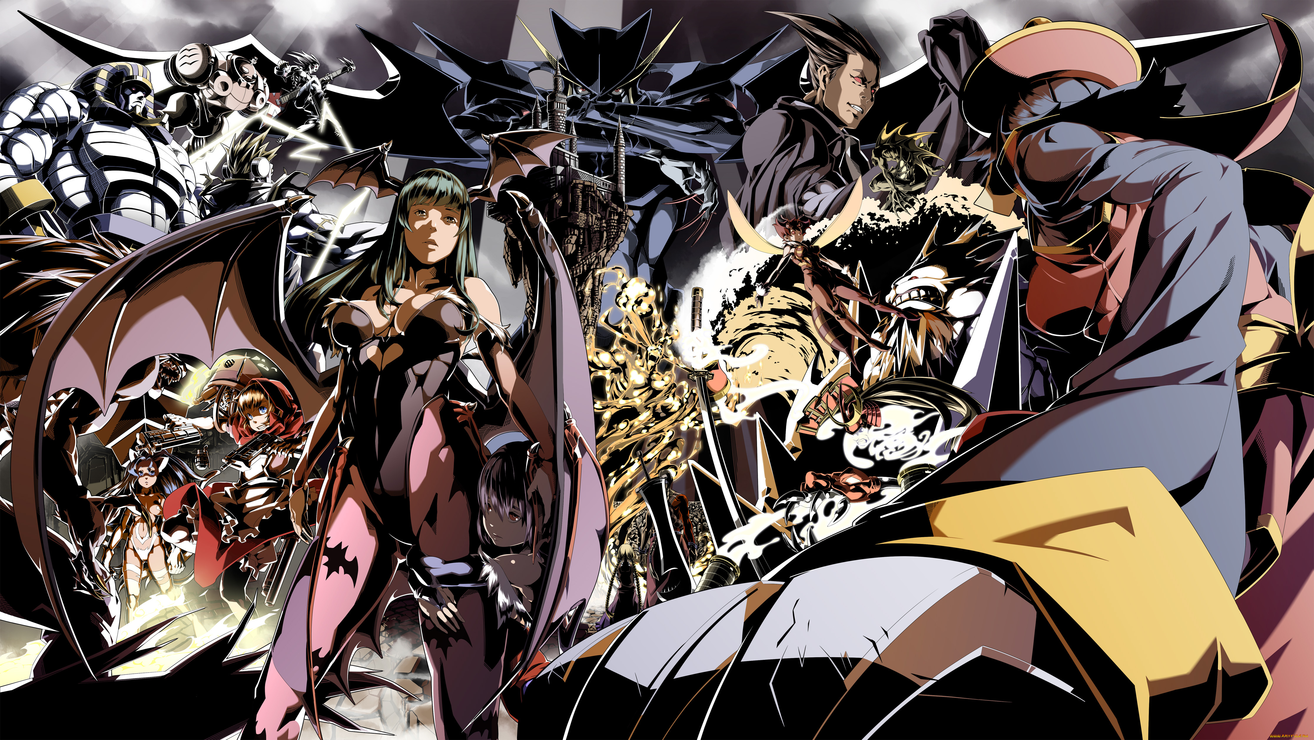 аниме, darkstalkers, anita, lilith, succubus, morrigan