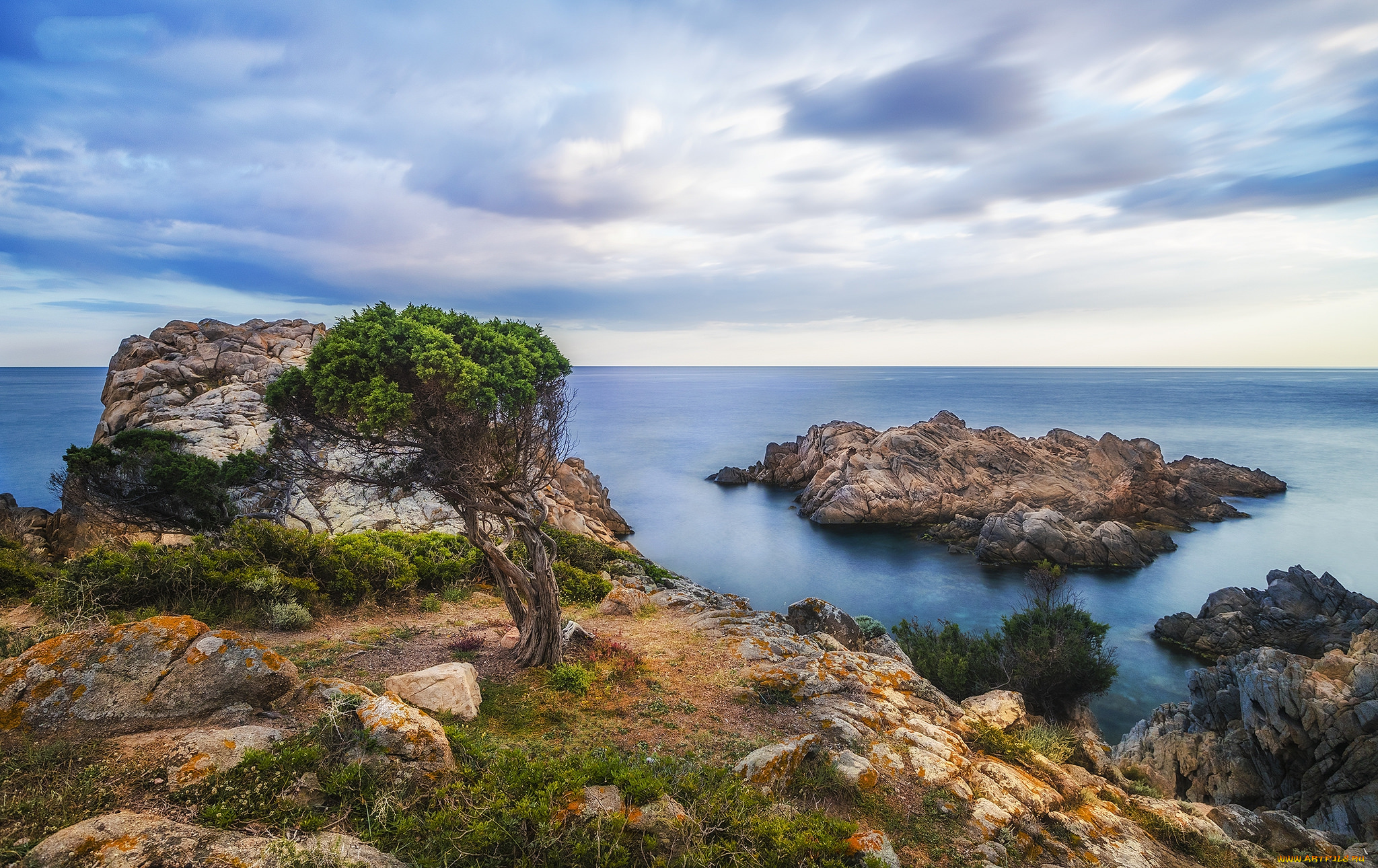 природа, побережье, простор