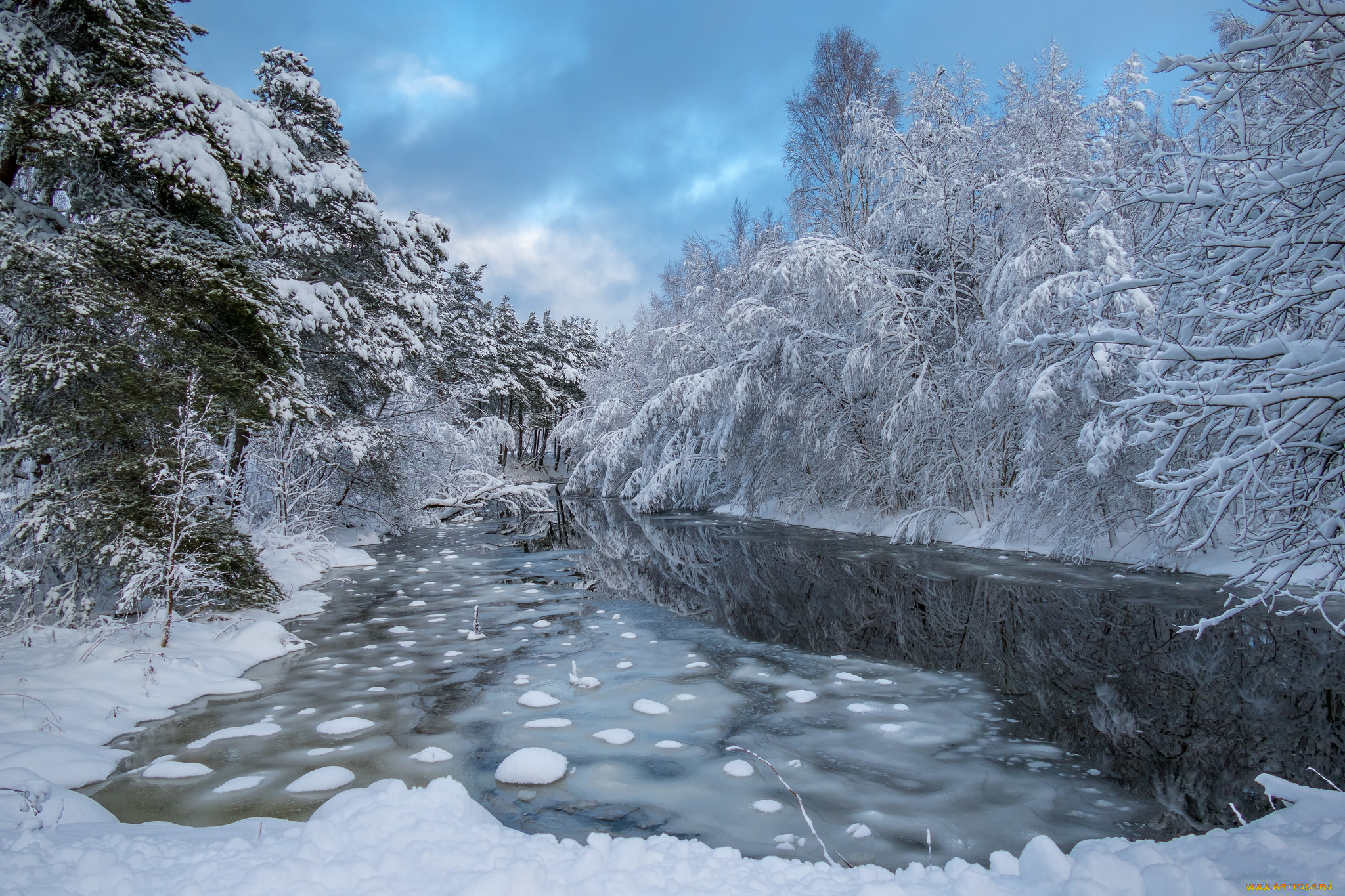 природа, зима, простор
