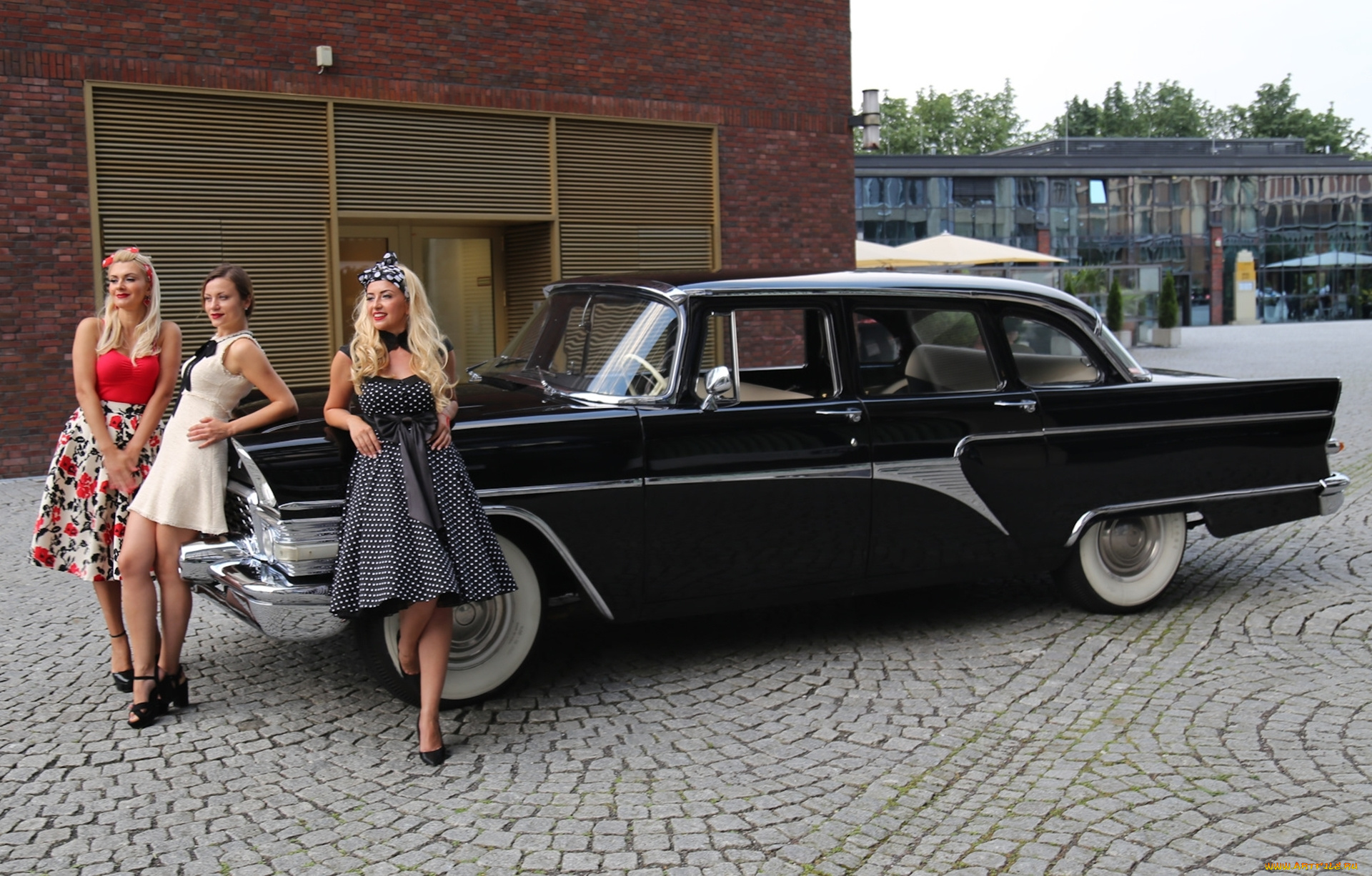 газ-, 13, чайка, автомобили, -авто, с, девушками, газ-, 13, чайка, автомобиль, ретро, девушки, модели, классика, чёрный