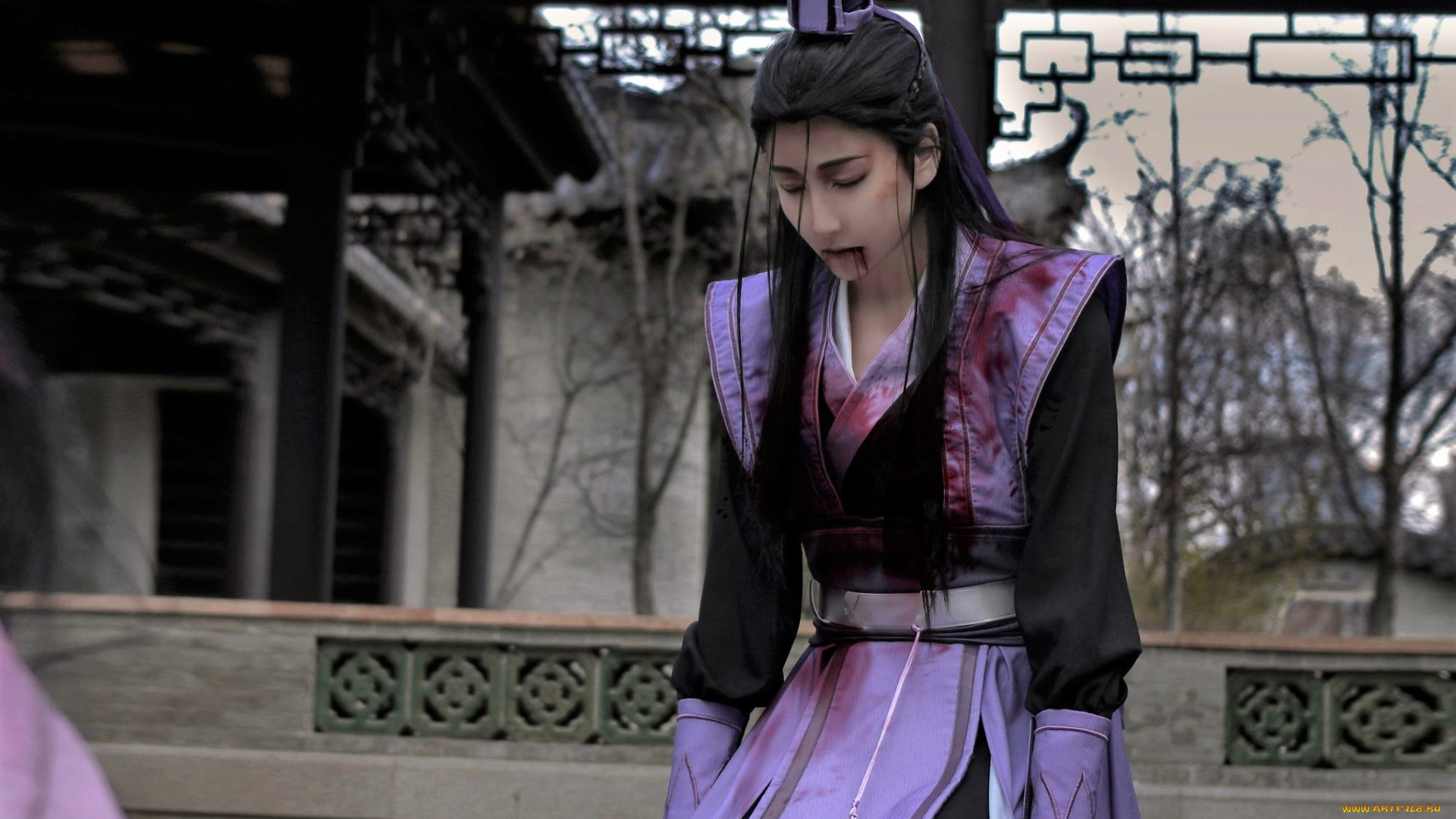 мужчины, -, креатив, , косплей, цзян, фэнмянь, костюм, кровь