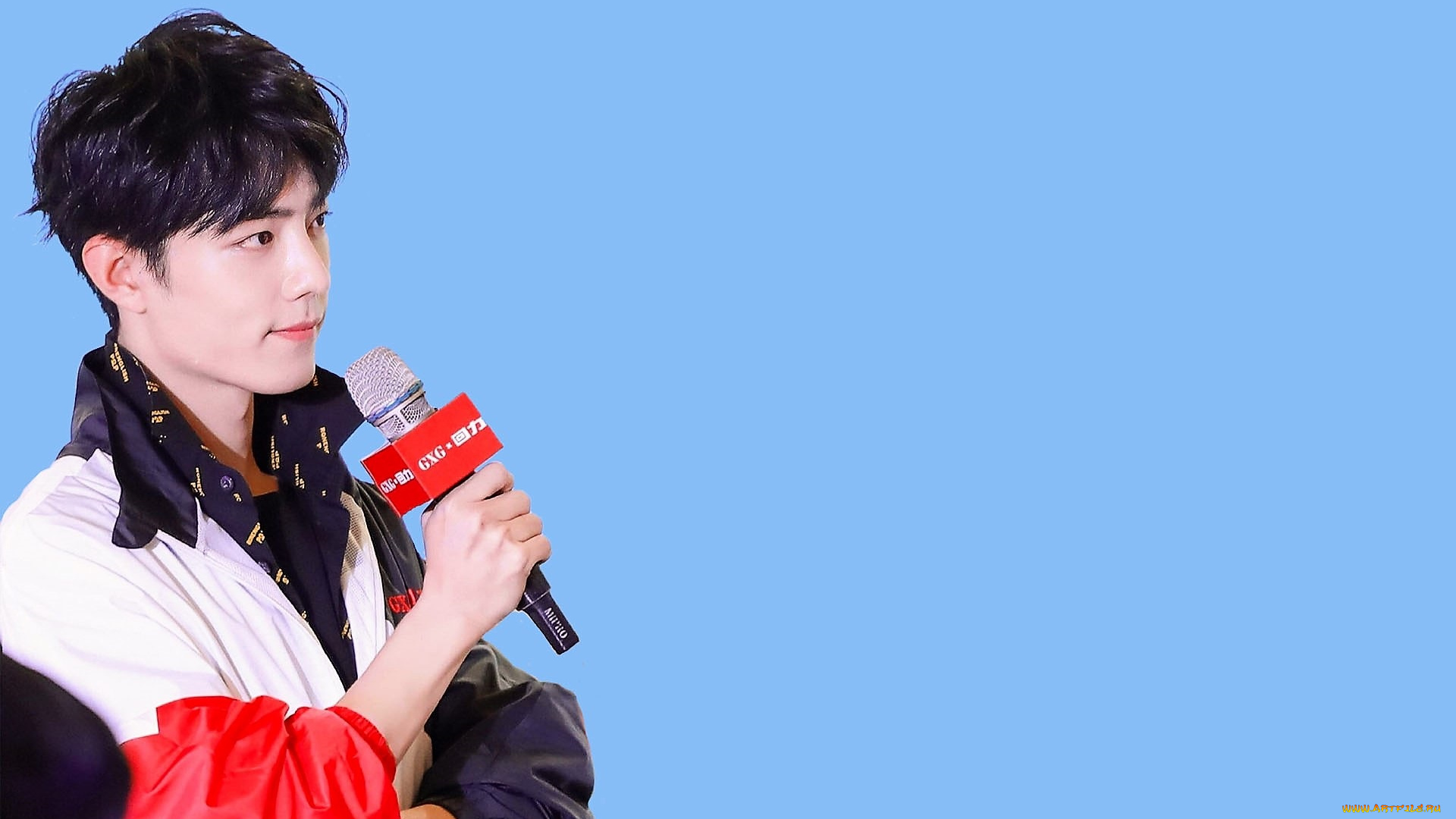 мужчины, xiao, zhan, актер, куртка, микрофон