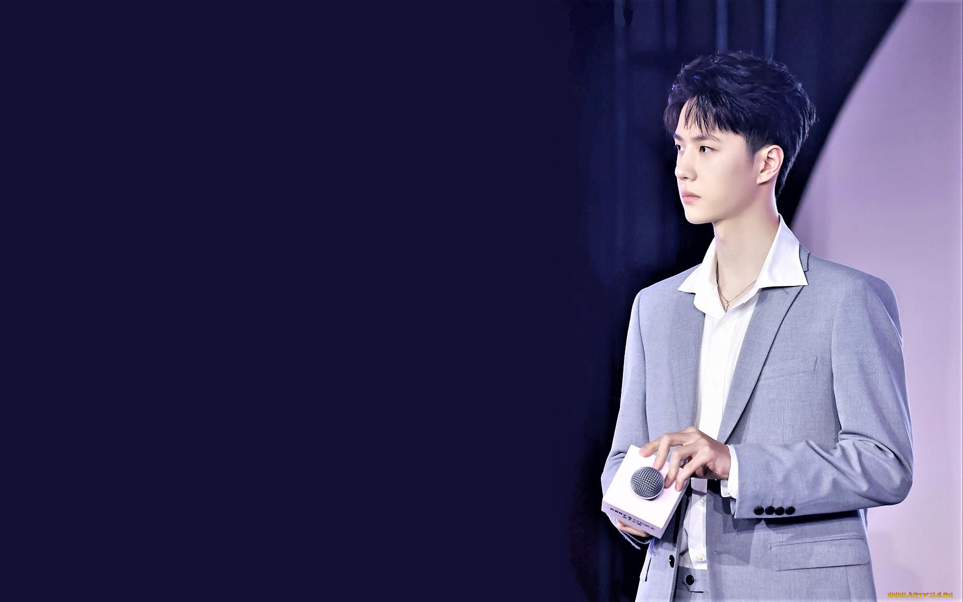 мужчины, wang, yi, bo, артист, костюм, микрофон