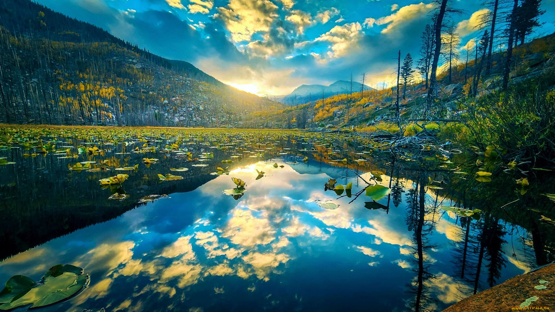 cub, lake, rocky, mountains, np, colorado, природа, реки, озера, cub, lake, rocky, mountains, np