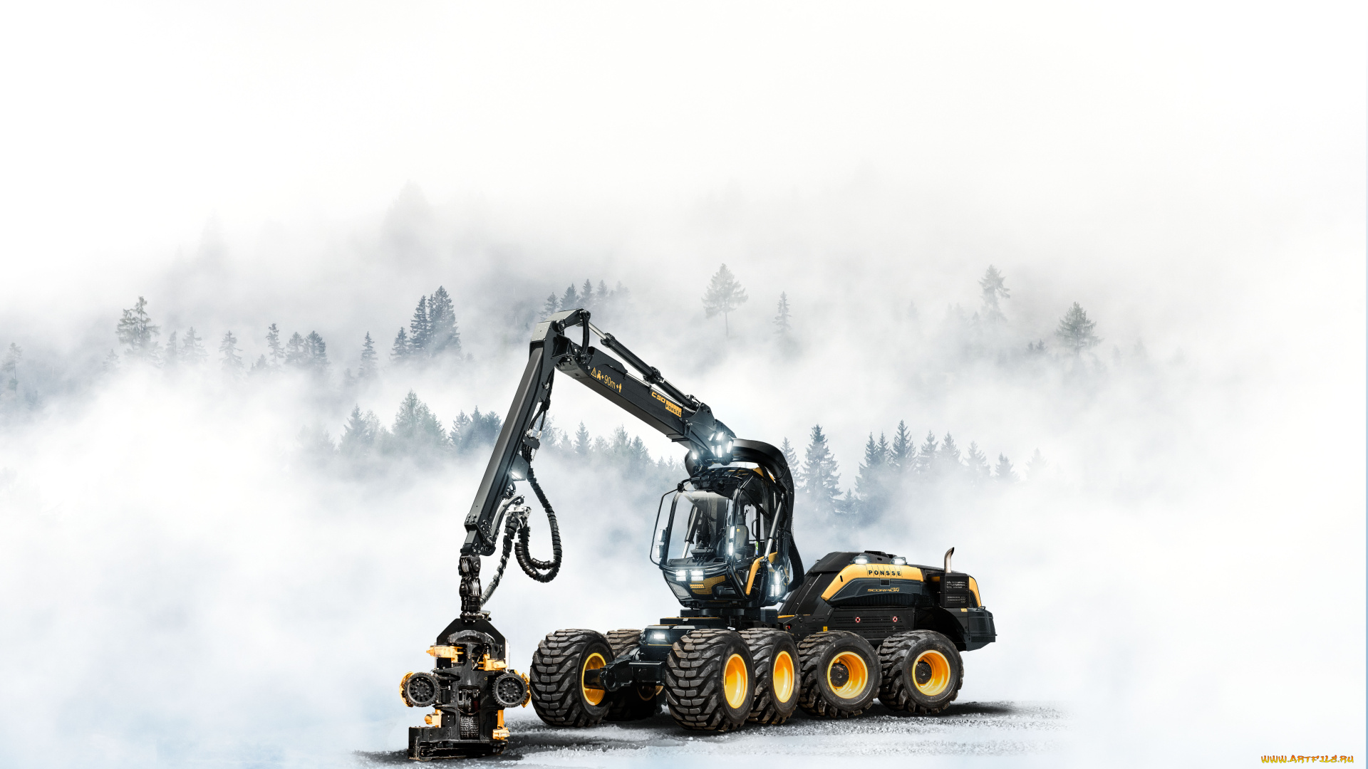 техника, лесоповалочная, техника, ponsse