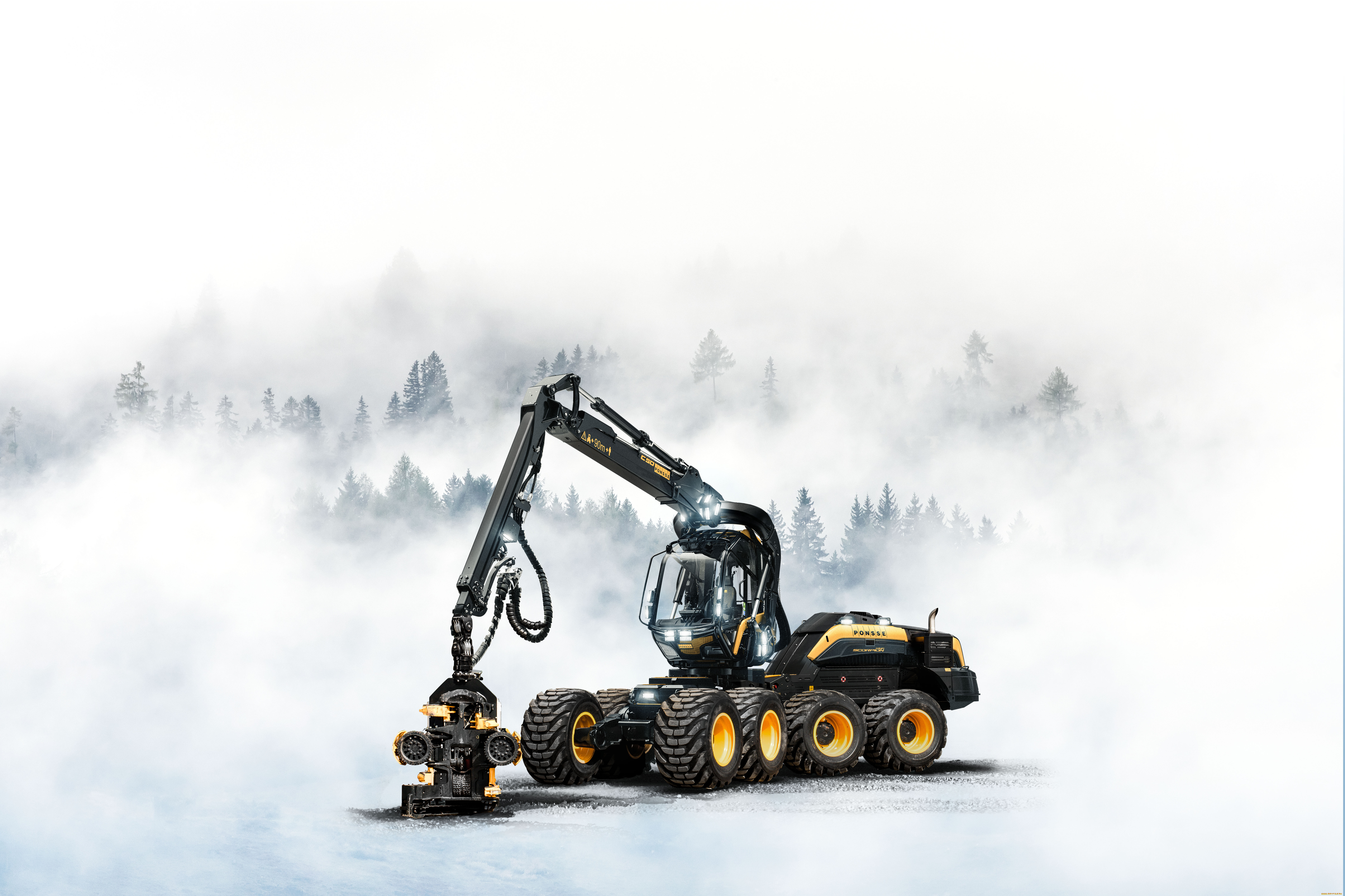 техника, лесоповалочная, техника, ponsse