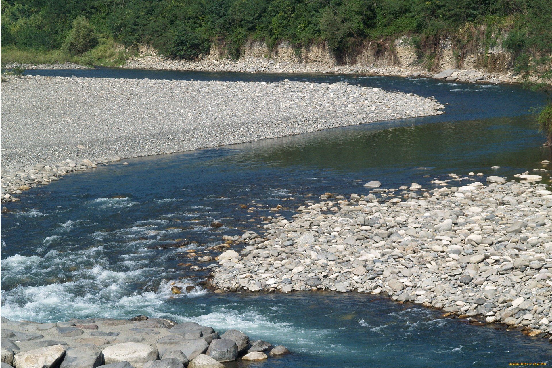 природа, реки, озера, камни, вода