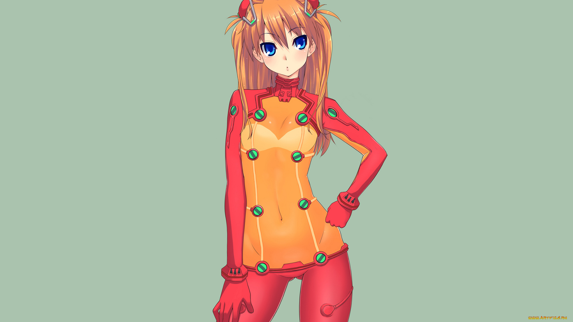 аниме, evangelion, asuka, langley
