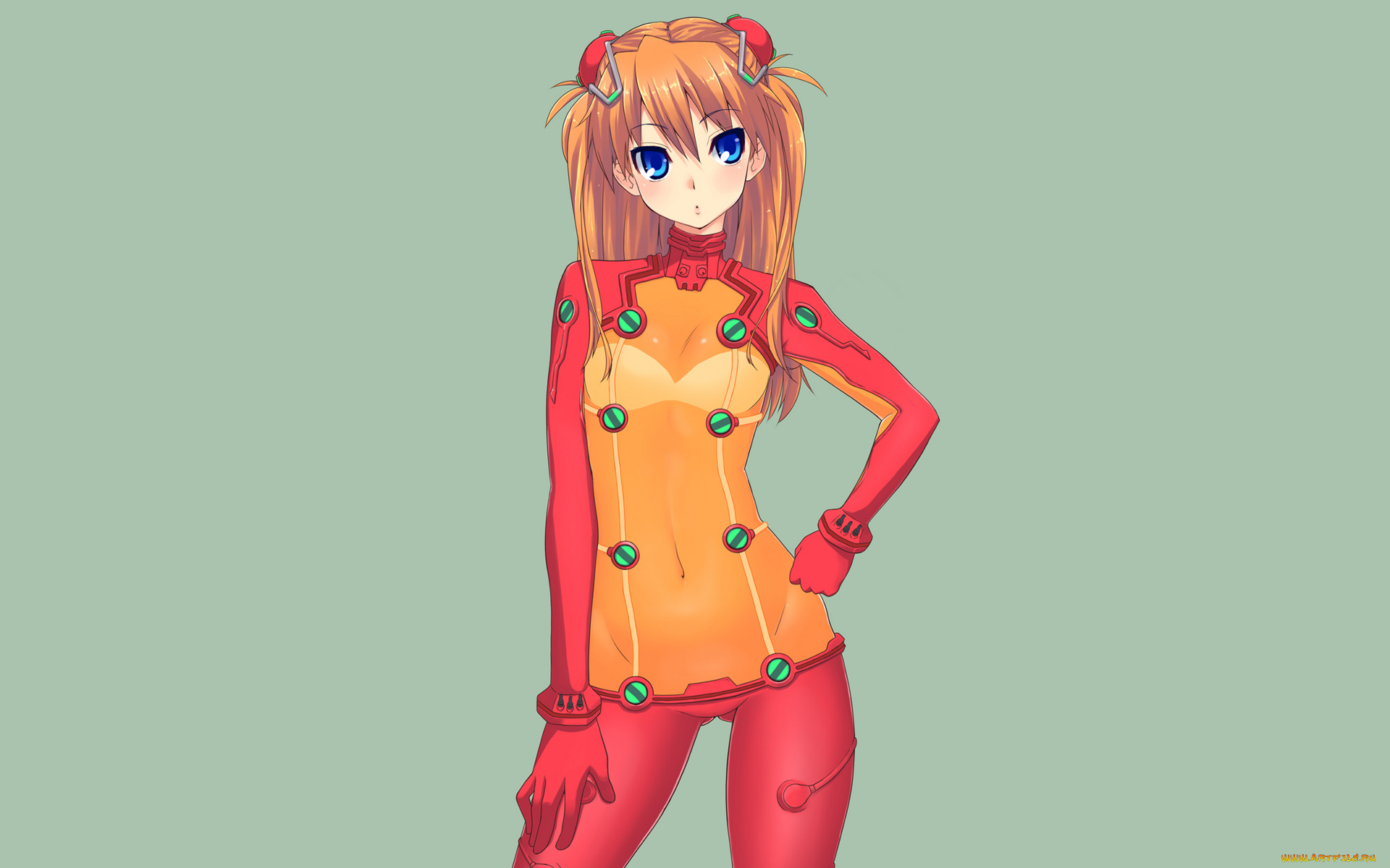 аниме, evangelion, asuka, langley