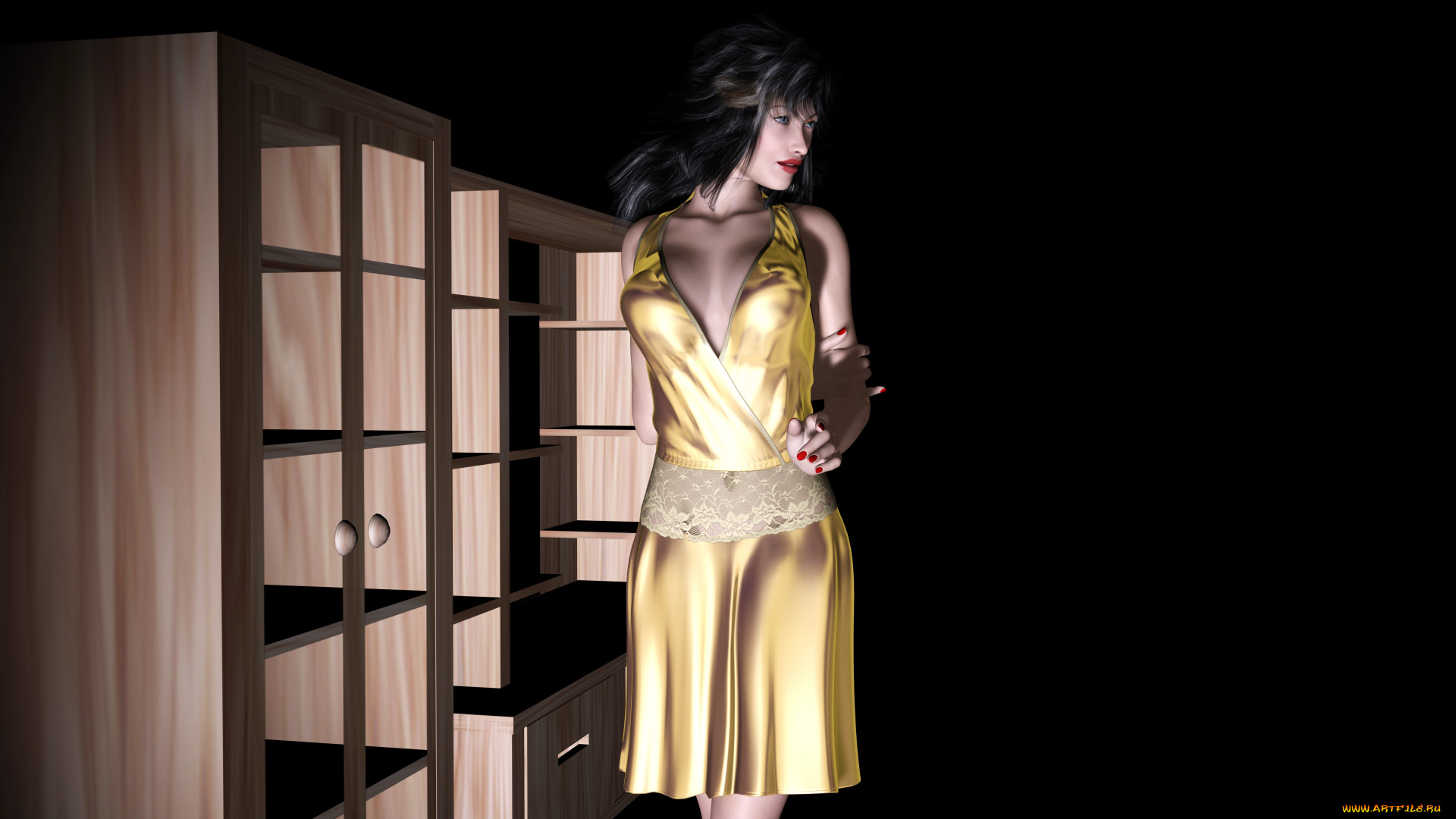 3д, графика, people, , люди, фон, девушка, взгляд