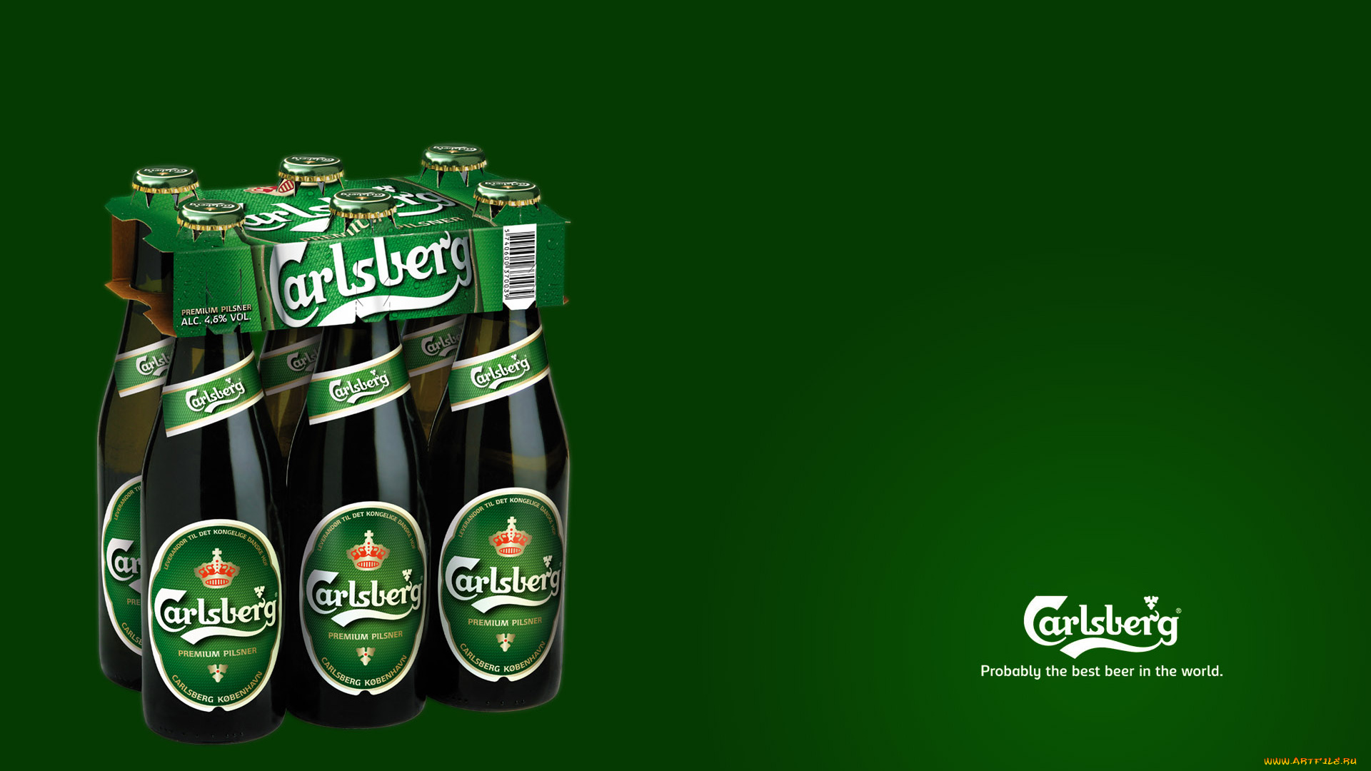бренды, carlsberg, бутылки, зеленый