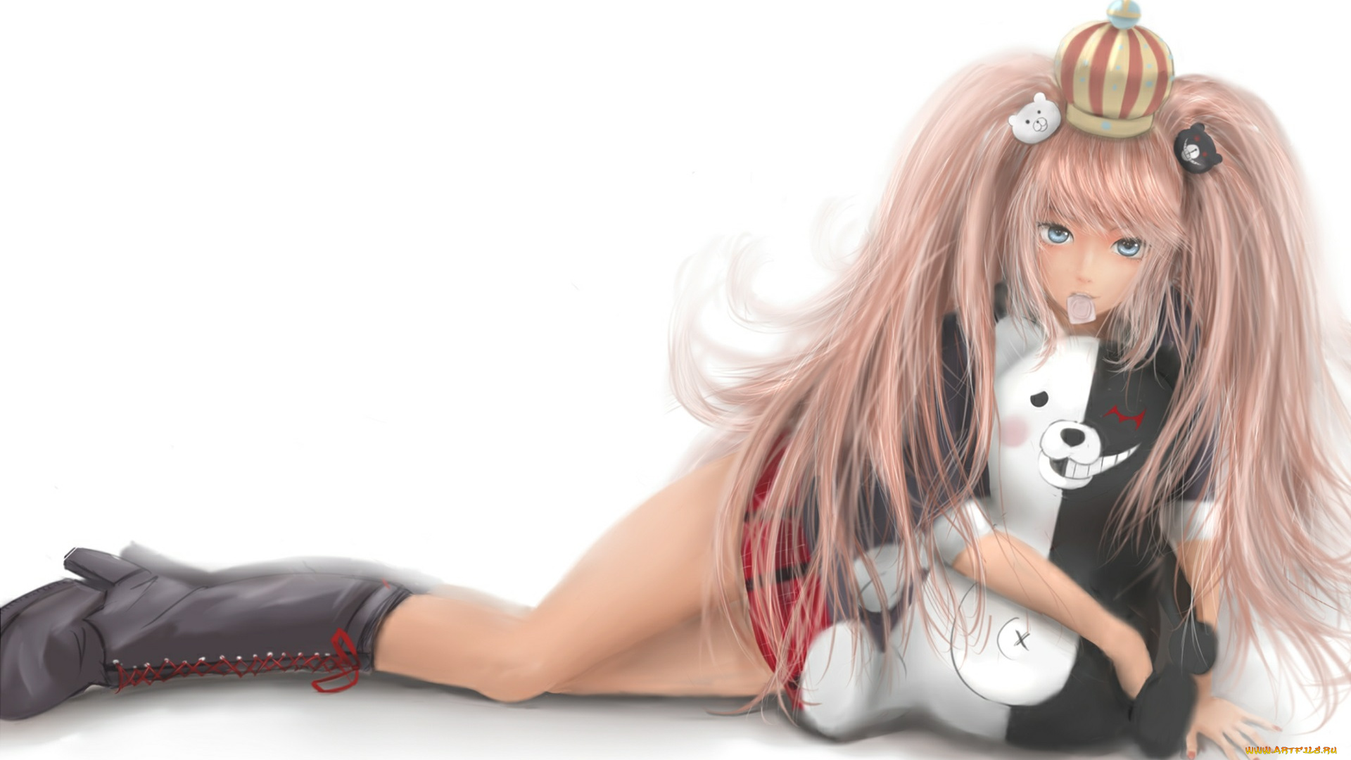 danganronpa, , the, animation, аниме, сапоги, девушка, мишка, школа, отчаяния