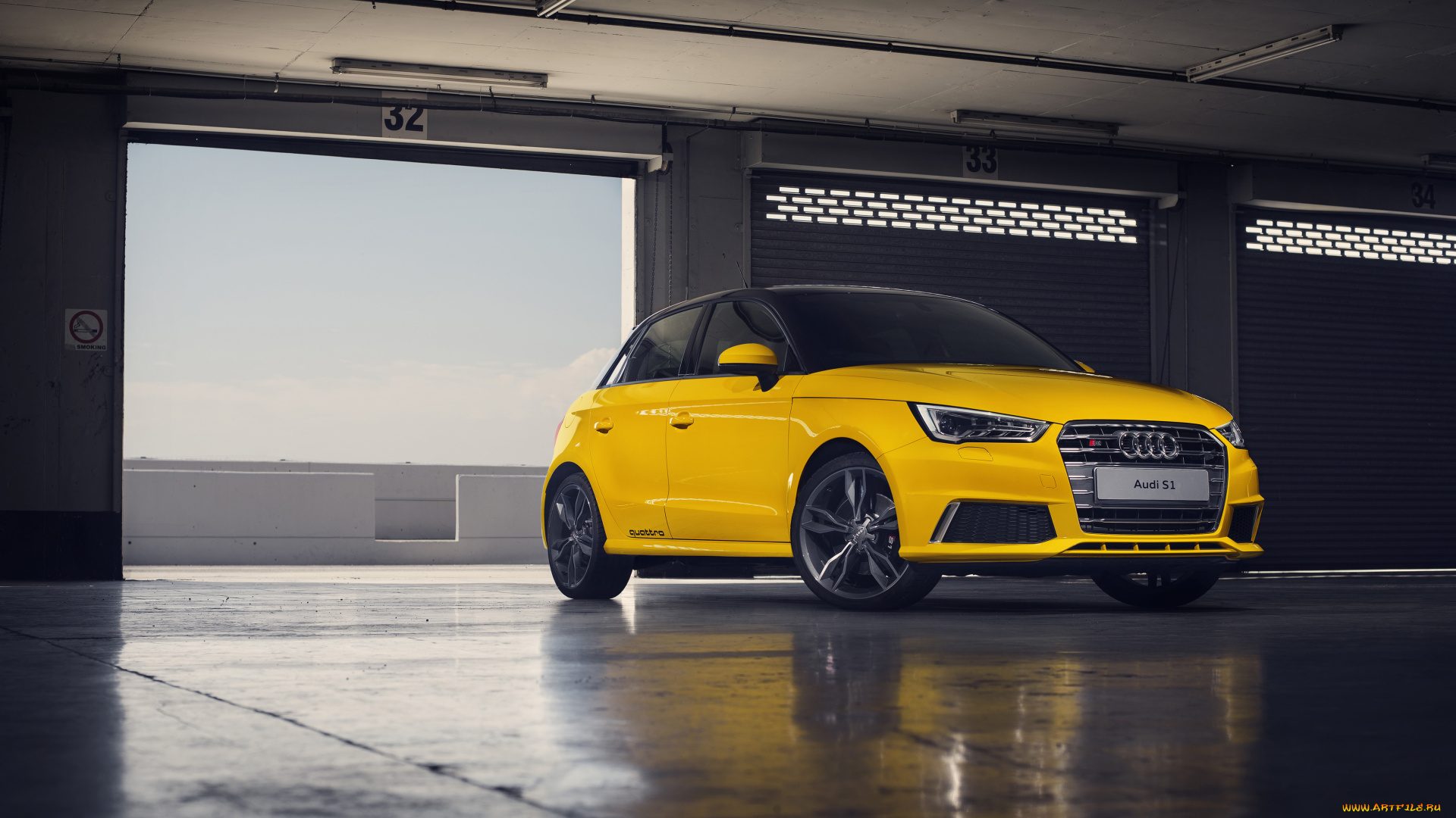 автомобили, audi, s1, sportback, za-spec, 2014г, желтый