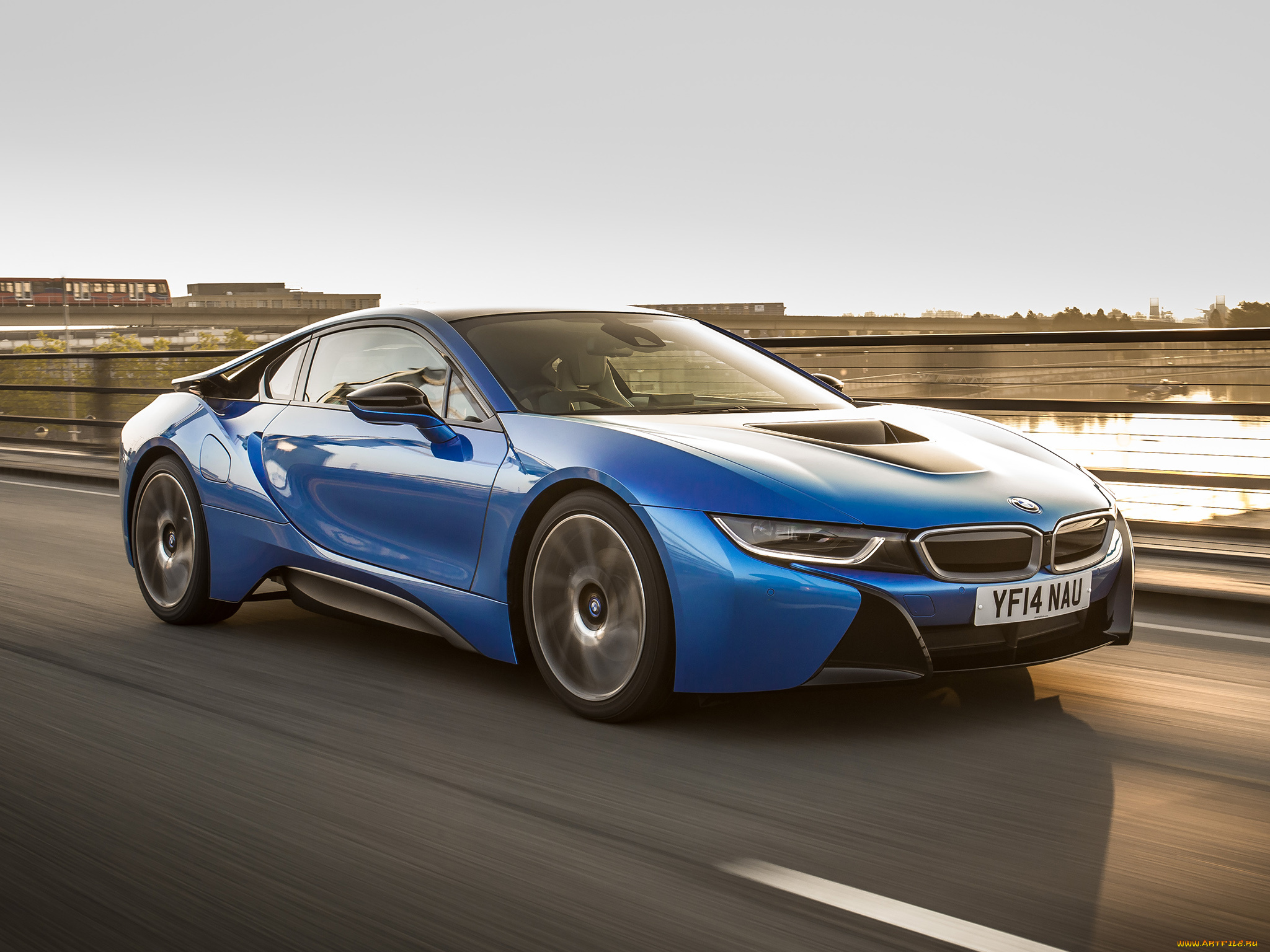 автомобили, bmw, синий, 2014г, uk-spec, i8