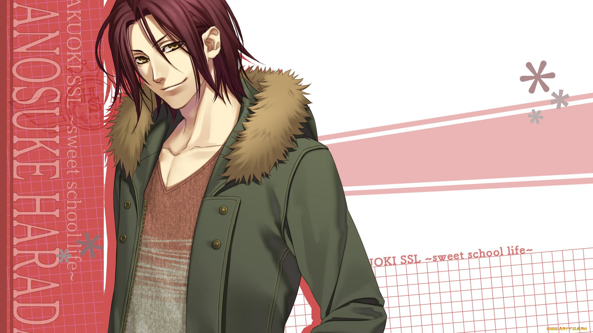 аниме, hakuoki, парень, фон