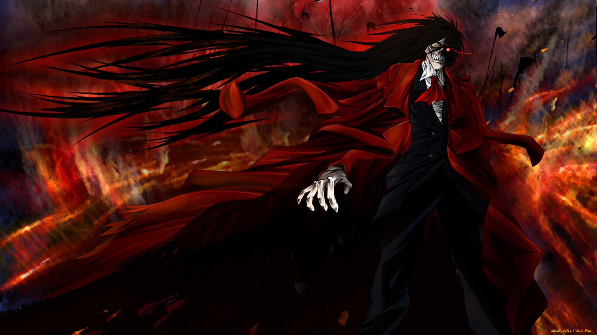 аниме, hellsing, безумие, alucard, vampire
