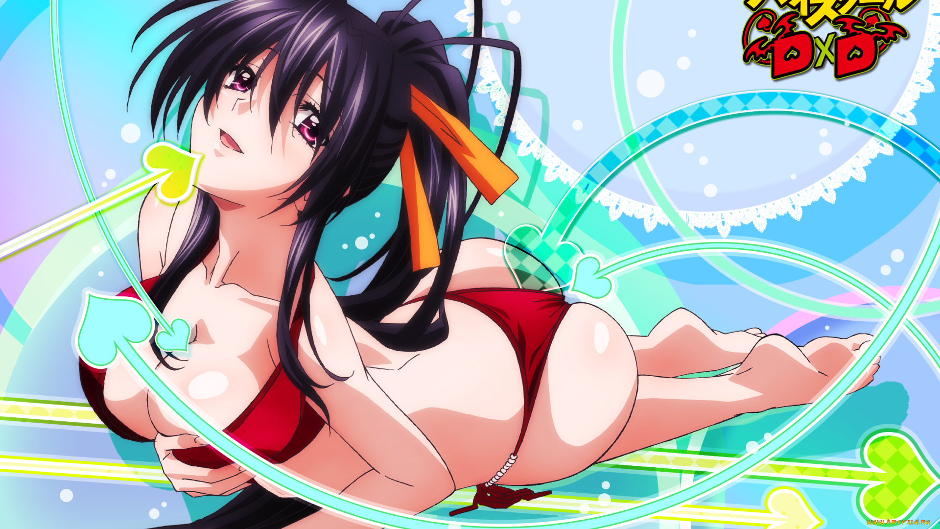 аниме, highschool, dxd, девушка, highschool, dxd, арт, himejima, akeno, tagme, artist