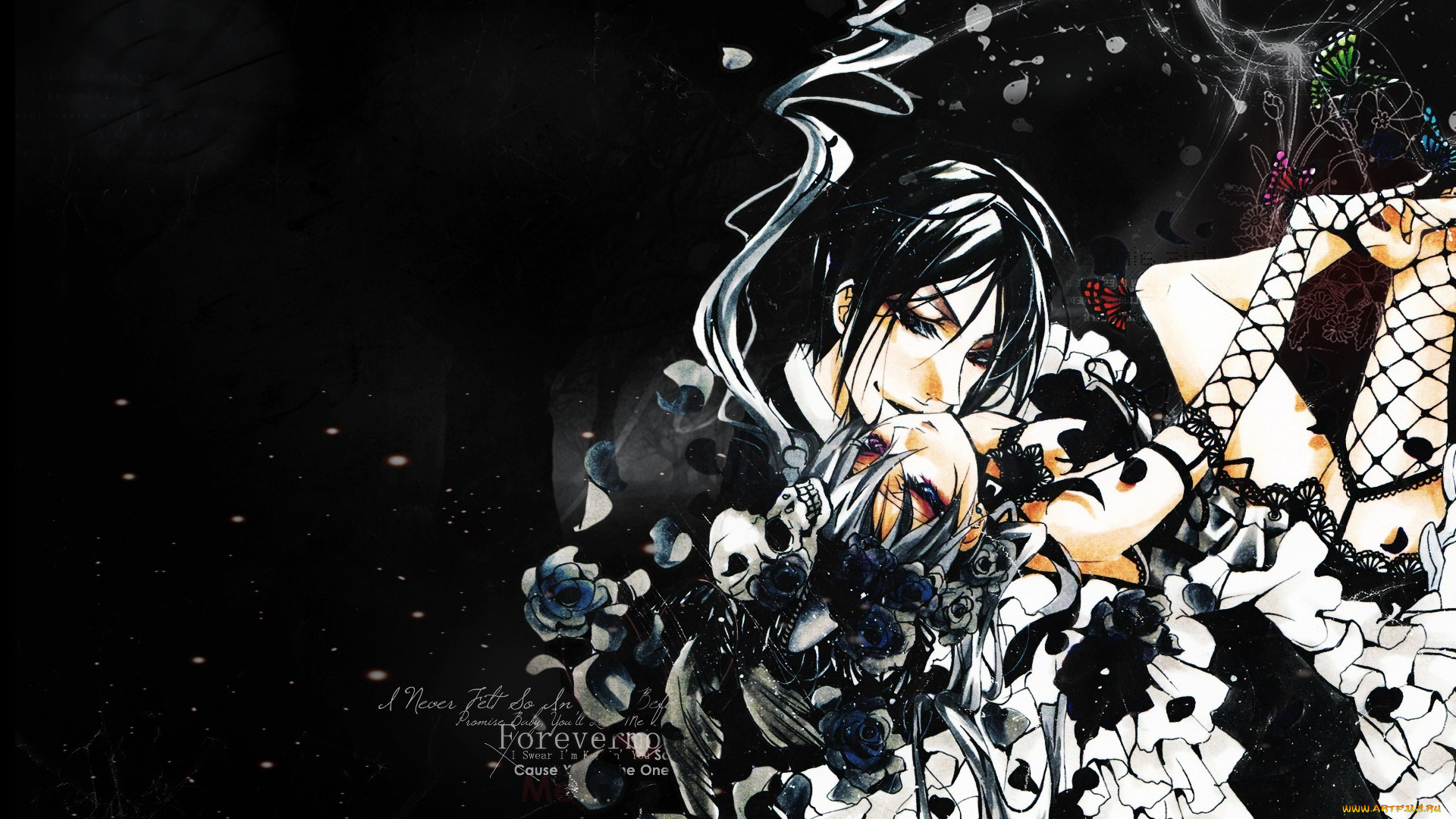 аниме, kuroshitsuji, сиель, себастьян