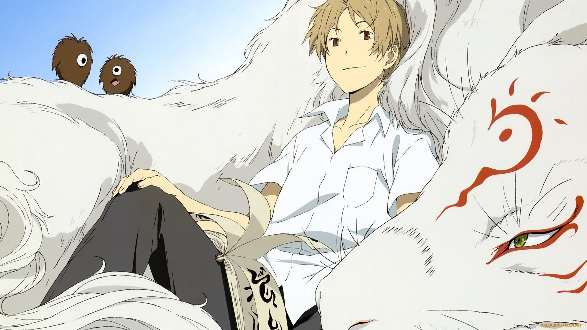 аниме, natsume, yuujinchou, натцуме, мияко-сенсей, арт
