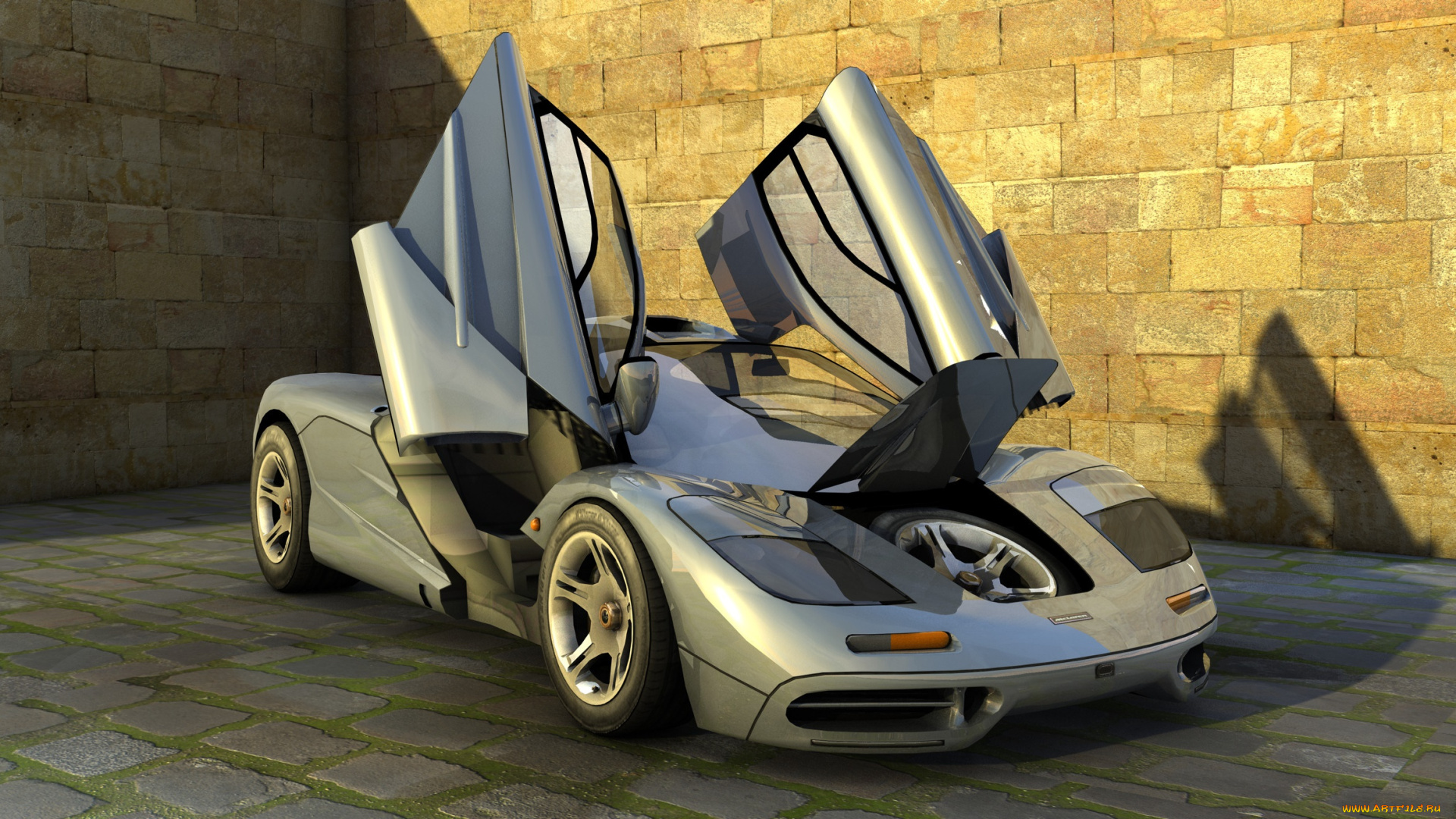 автомобили, 3д, фон, автомобиль